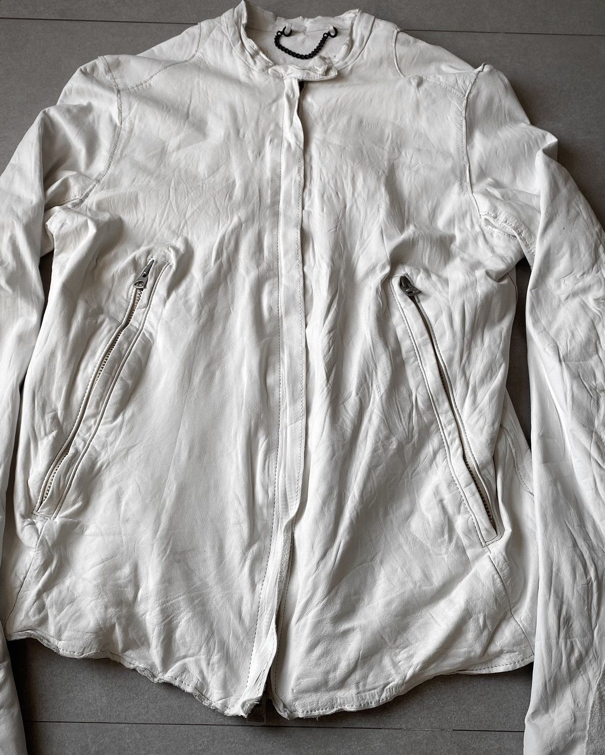 Japanese Brand Sisii Contrast Stitch Washable Leather Jacket Size US XS / EU 42 / 0 - 7 Thumbnail