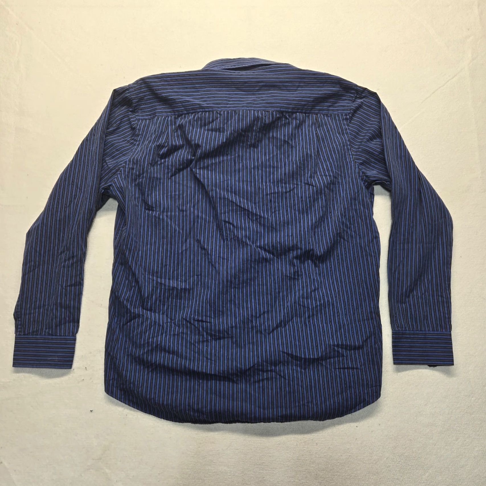 Van Heusen VAN HEUSEN Men’s Dress Shirt Blue Striped Long Sleeve Button-Up 16.5 Size Casual Office Wear Size US L / EU 52-54 / 3 - 7 Thumbnail