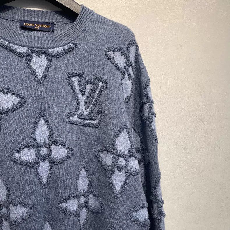 Louis Vuitton Louis Vuitton SS25 three-flower flocked sweater Size US XL / EU 56 / 4 - 6 Thumbnail