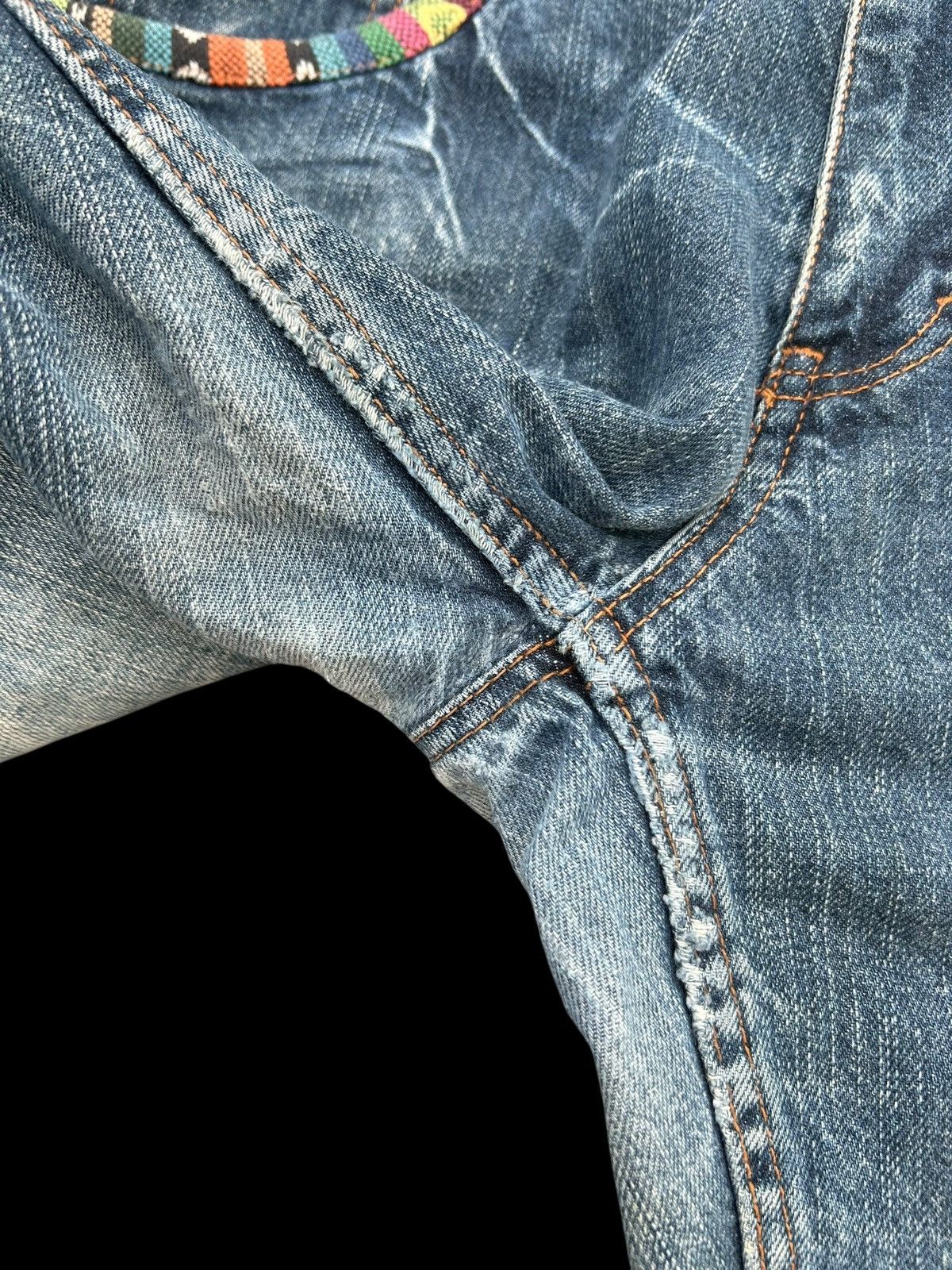 Japanese Brand × Kapital × Vintage Japanese Nylaus Distressed Punk Vintage Denim Jeans Size US 33 - 16 Thumbnail