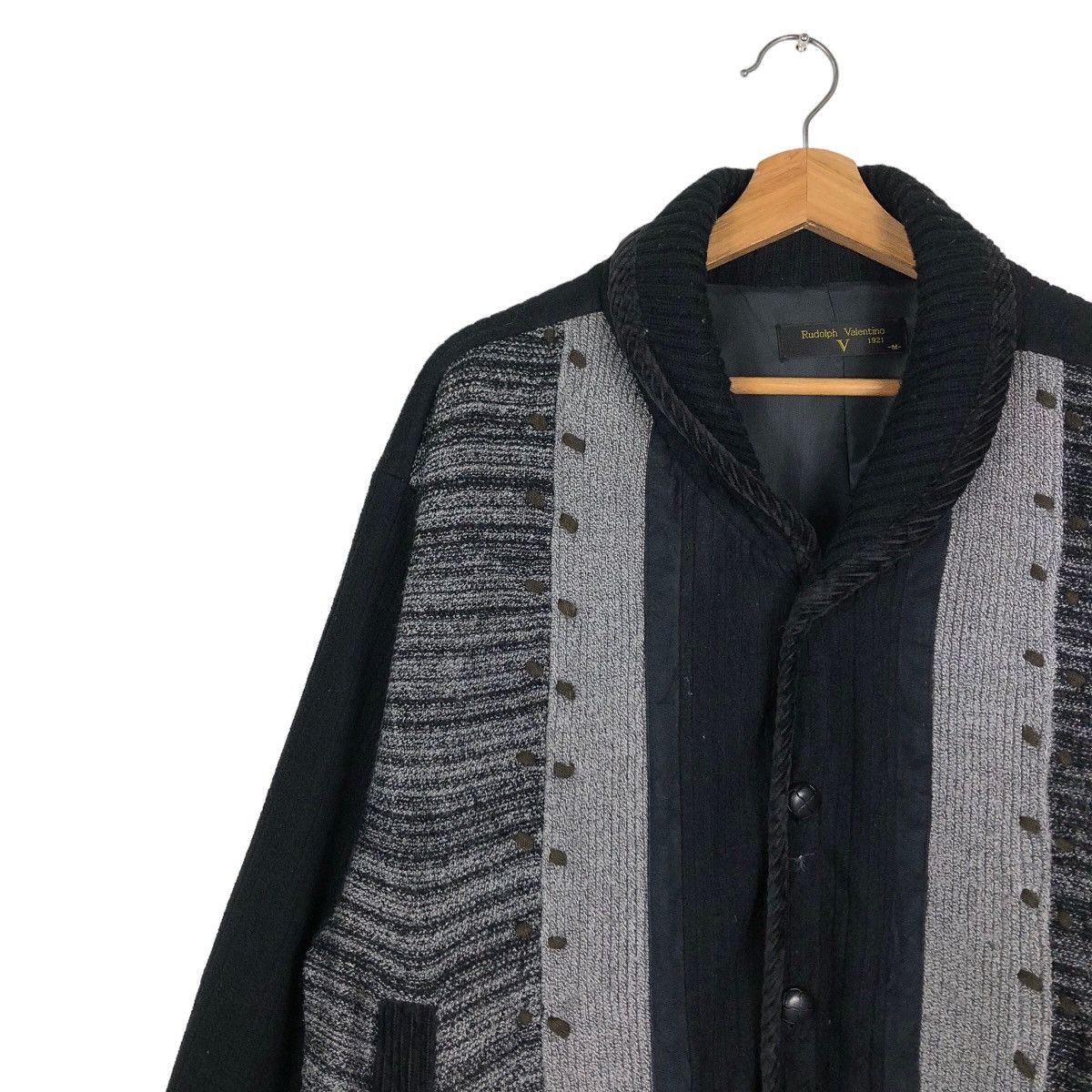Japanese Brand 🔥Vintage Knit Bomber Jacket Cardigan Rudolph Valentino Size US M / EU 48-50 / 2 - 7 Thumbnail