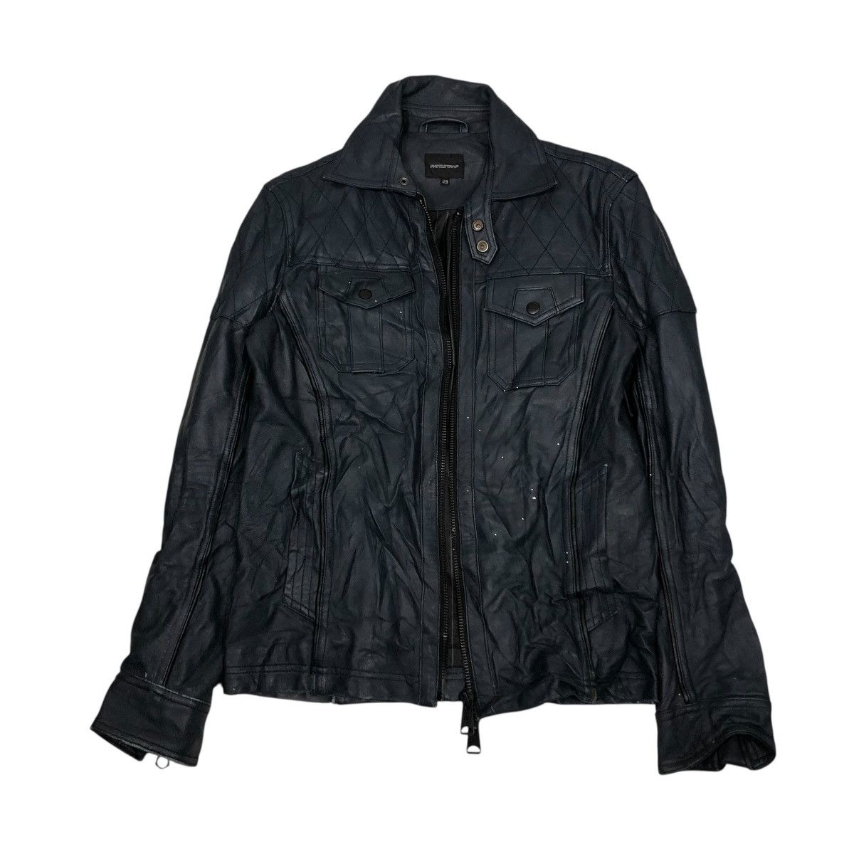 Japanese Brand 🔥VINTAGE BIKER LEATHER JACKET RATTLE TRAP ISSEY MIYAKE Size US S / EU 44-46 / 1 - 1 Thumbnail