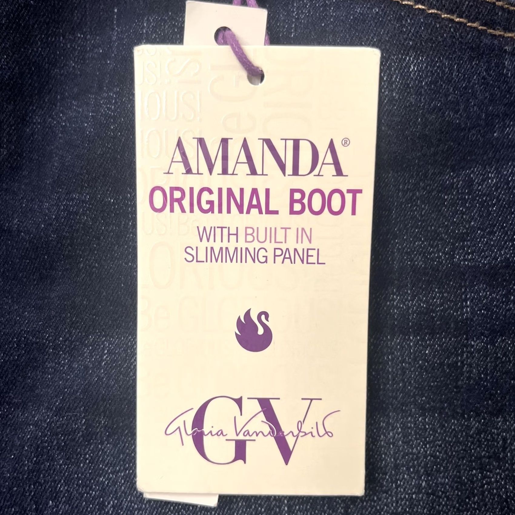 Gloria Vanderbilt Gloria Vanderbilt Amanda Jeans Womens 18 Dark Bootcut Slimming Stretch Denim Jeans Size 40" / US 18 - 4 Thumbnail