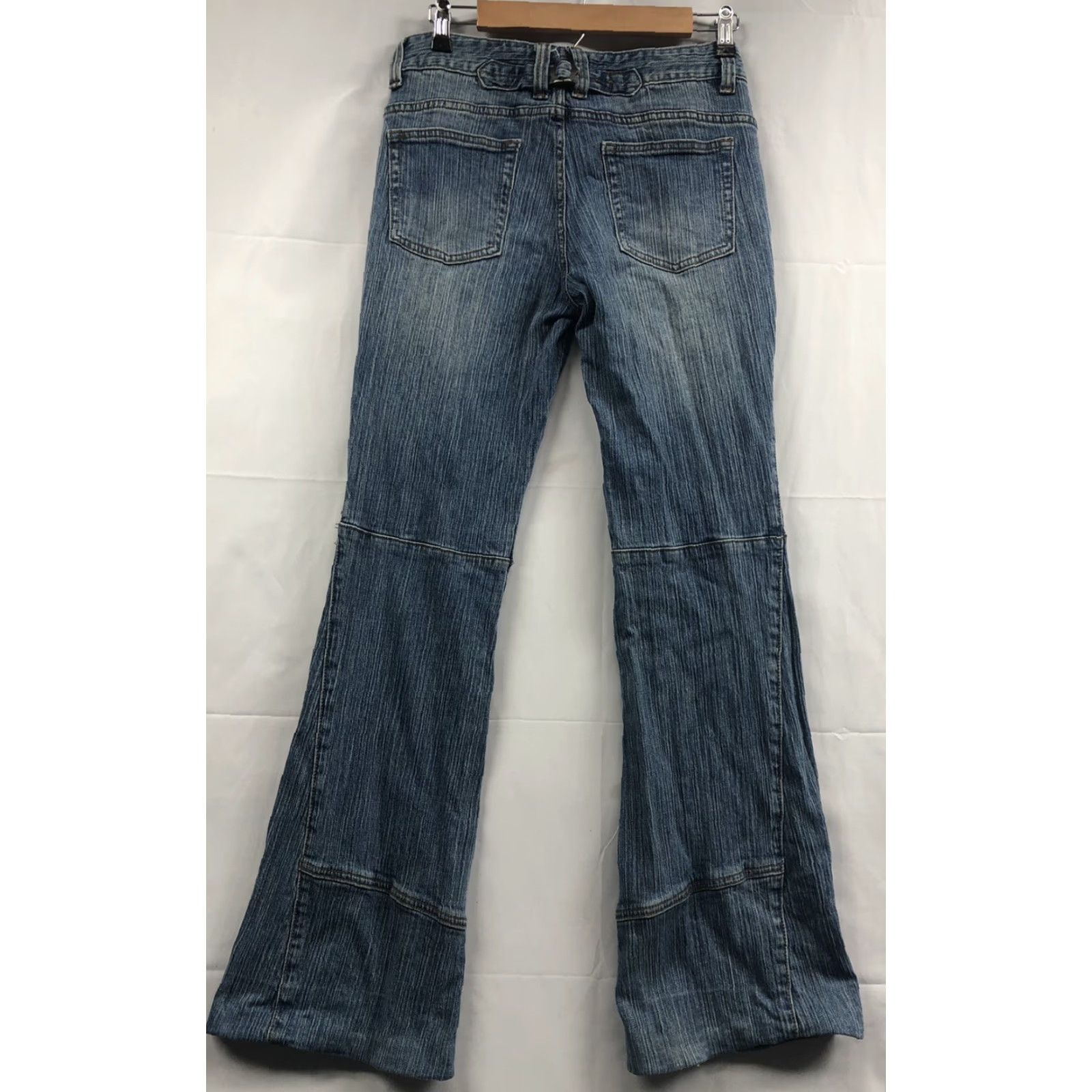 Vintage J. Galt Jeans Womens Flared Legs Y2k Size S Small 99% Cotton 1% Elastan Blue Wide-Leg Jeans Womens Size 28" / US 6 / IT 42 - 2 Thumbnail