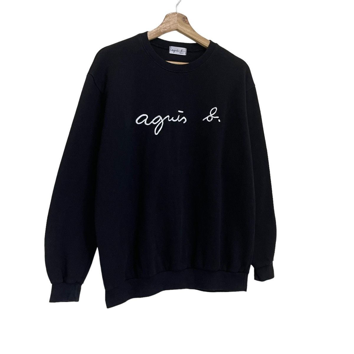 agnes b. Agnes b Big Logo Crewneck Sweatshirt Size US M / EU 48-50 / 2 - 2 Thumbnail