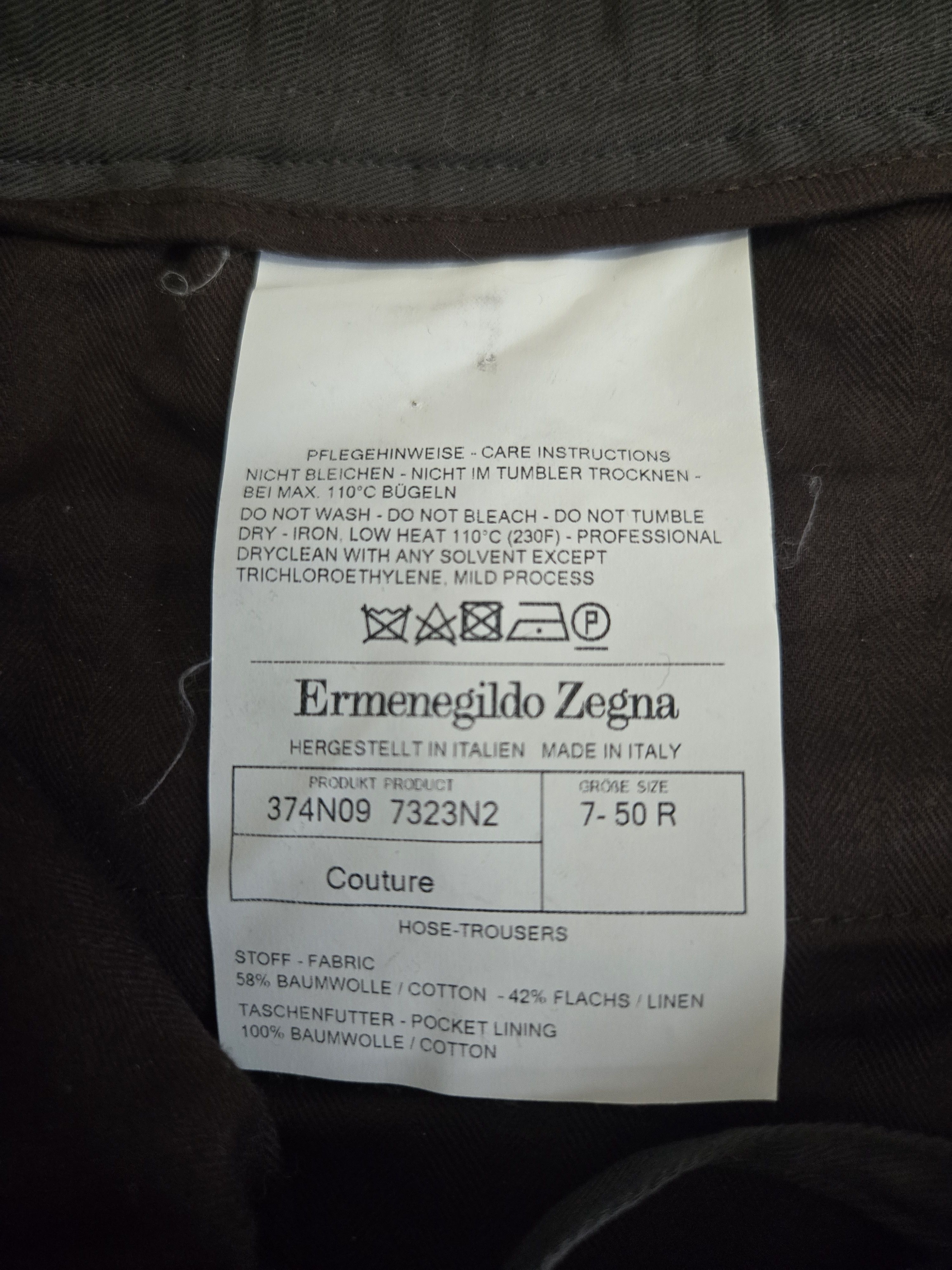 Ermenegildo Zegna Ermenegildo Zegna Cotton Linen Joggers Size US 34 / EU 50 - 3 Thumbnail