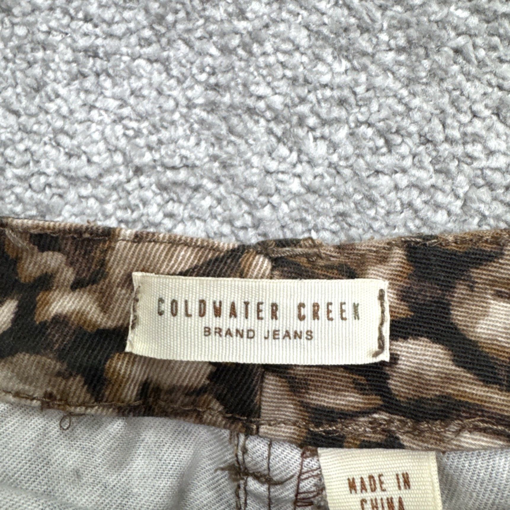 Coldwater Creek VINTAGE Coldwater Creek Jeans Women’s 4P Animal Print Brown Straight Leg 90s Fall Outdoor Size 27" / US 4 / IT 40 - 5 Thumbnail