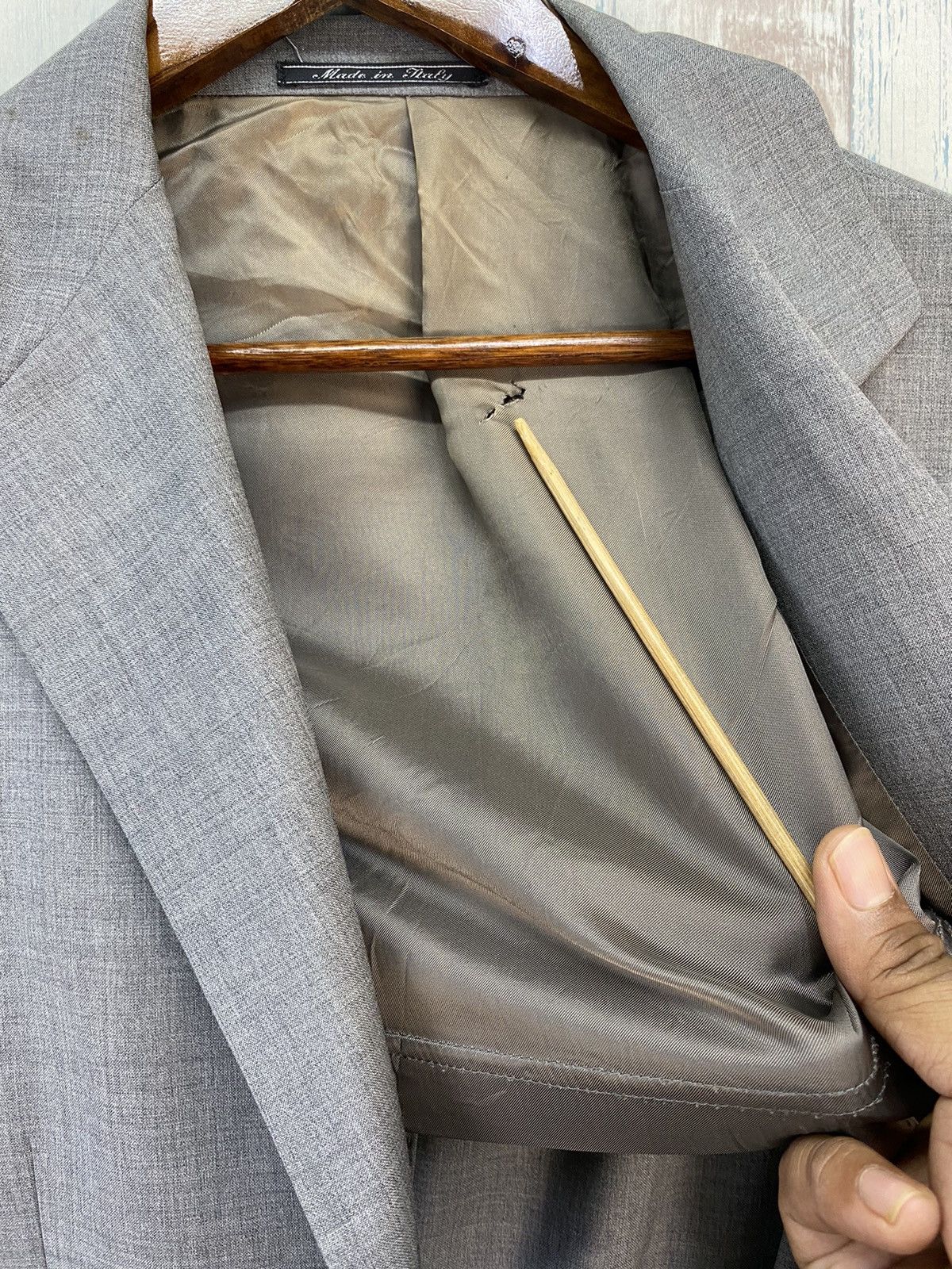 Fendi Fendi Grey Wool Blazer Size 52R - 11 Thumbnail