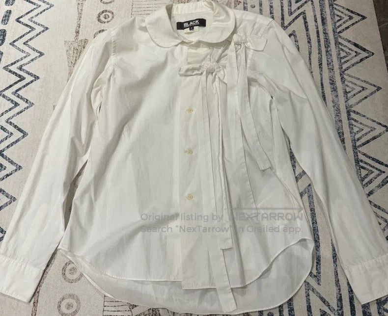 Comme des Garcons Comme Des Garcons Vintage White Bow Tie Shirt with Butterf Size S / US 4 / IT 40 - 1 Thumbnail