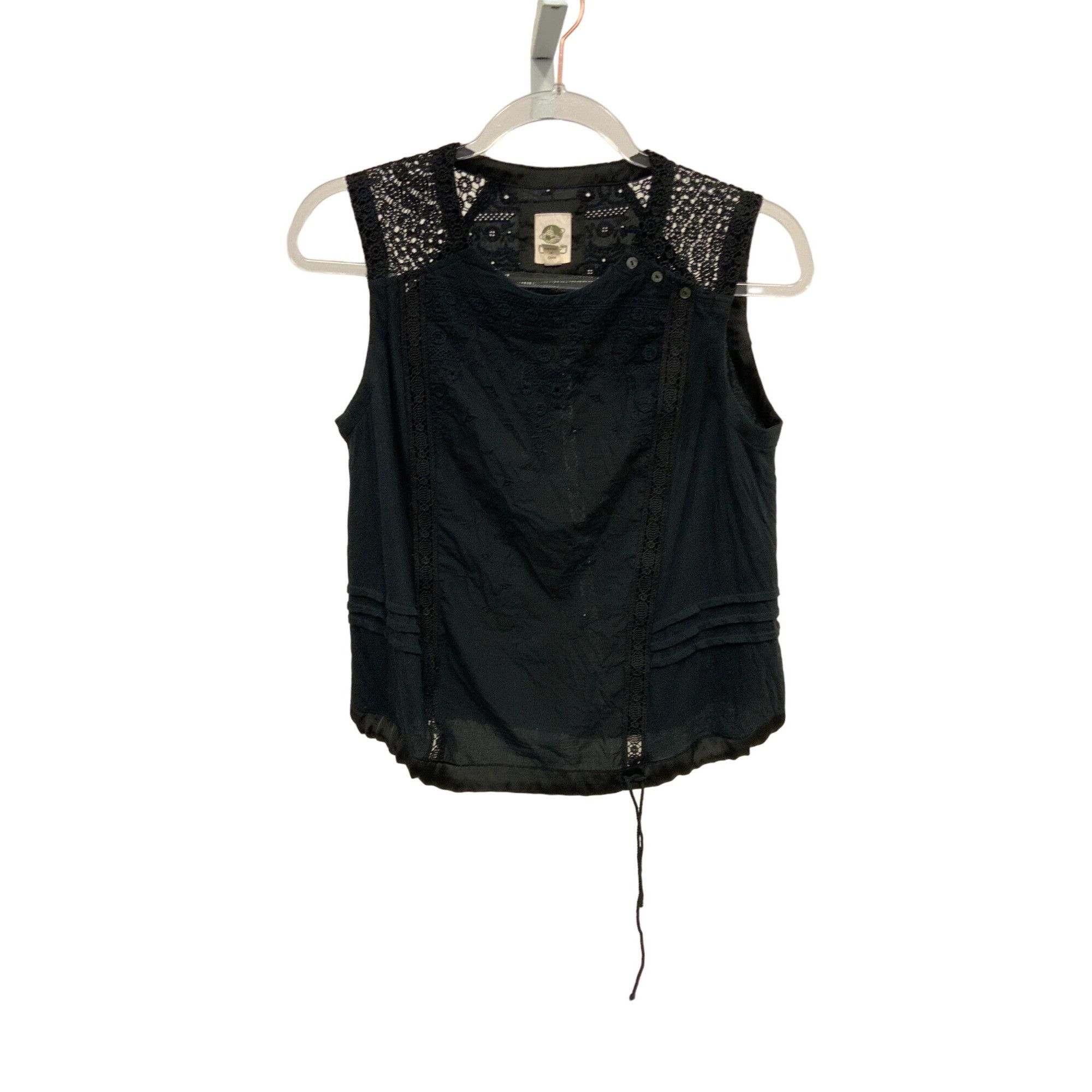Anthropologie Tiny For Anthropologie Black Eyelet Cotton Top With Drawstri Size XS / US 0-2 / IT 36-38 - 1 Thumbnail