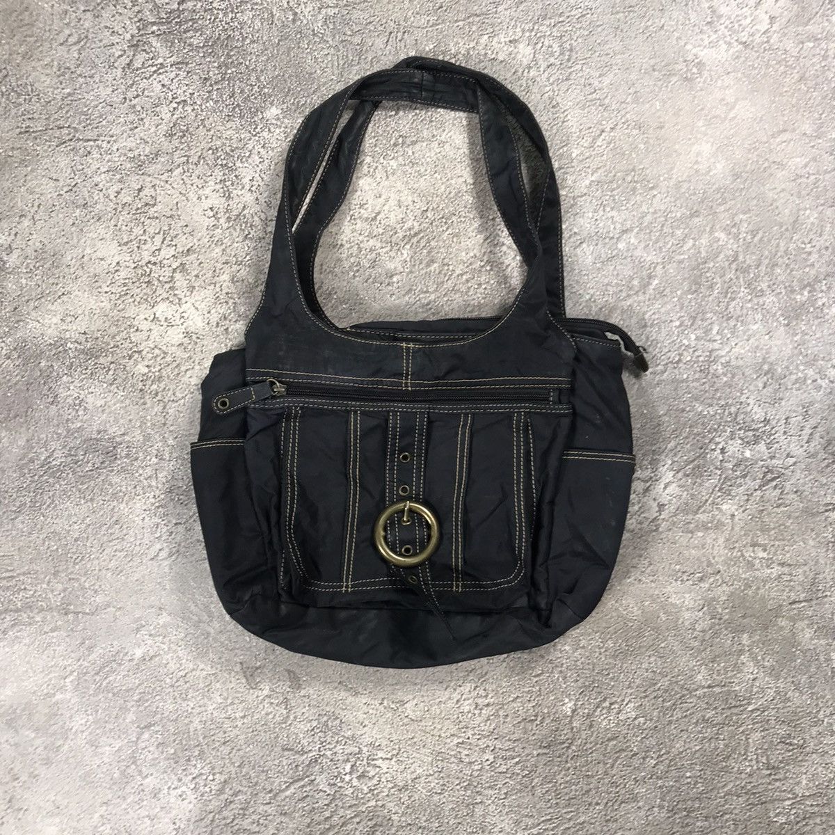 Vintage Vintage 90s Y2K Black Tactical Crossbody Bag Streetwear OS Size ONE SIZE - 1 Thumbnail