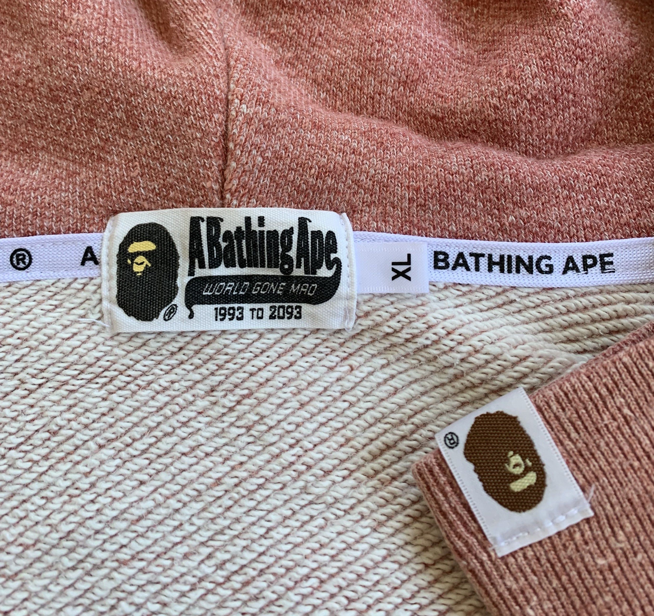 Bape OG Bape Full Zip Spellout Hoodie Size US XL / EU 56 / 4 - 4 Thumbnail