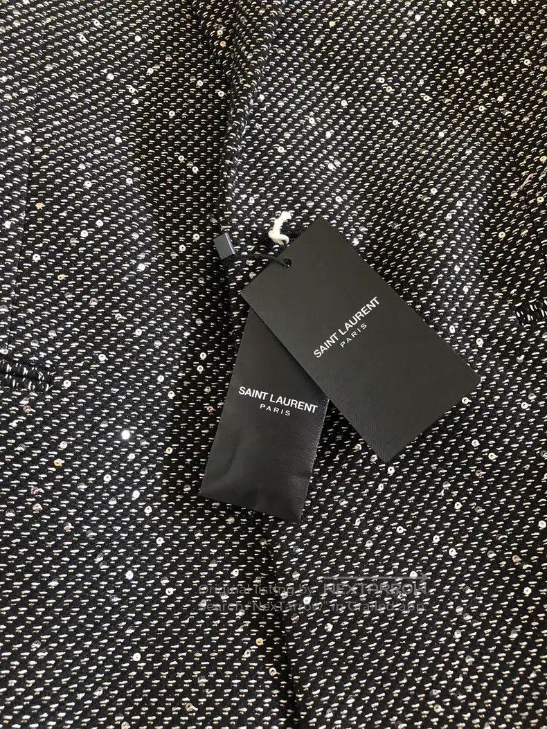 Saint Laurent Paris Saint Laurent Paris Water Droplet and Sequin Embroidered C Size US S / EU 44-46 / 1 - 2 Thumbnail