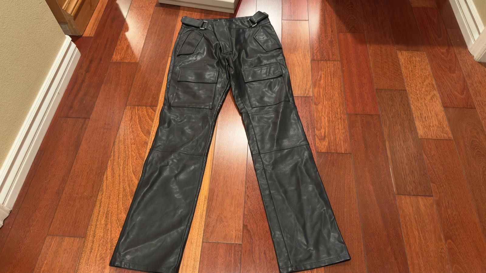 Misbhv MISBHV Vegan Leather Moto Trousers BLACK Size M Size US 32 / EU 48 - 3 Thumbnail