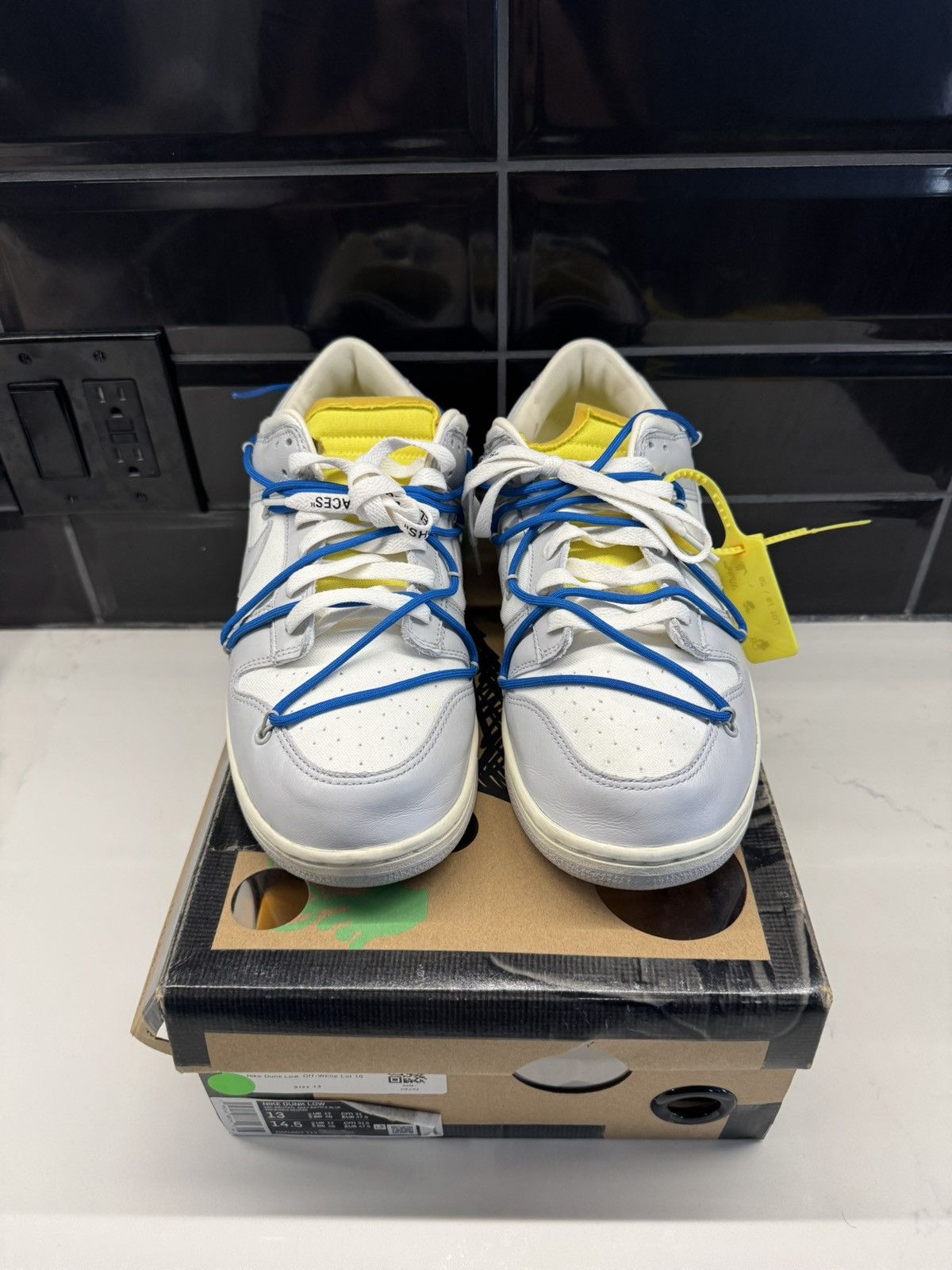 Nike x Off-White Dunk Low “Lot 10 of 50” / Blue Lace / US 13