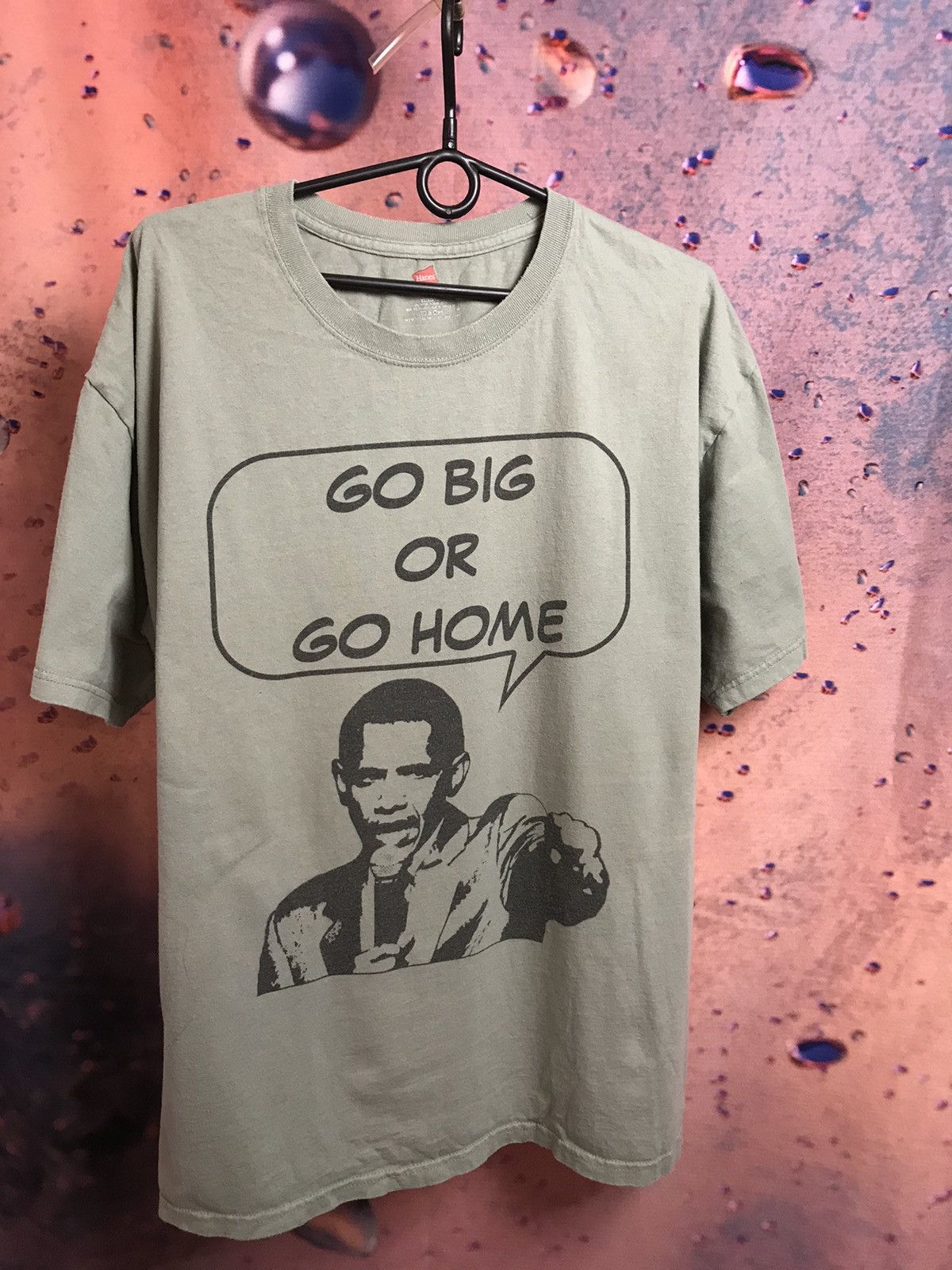Vintage Vintage Obama Go Big Or Go home streetwear Y2K t shirt Size US XL / EU 56 / 4 - 2 Thumbnail