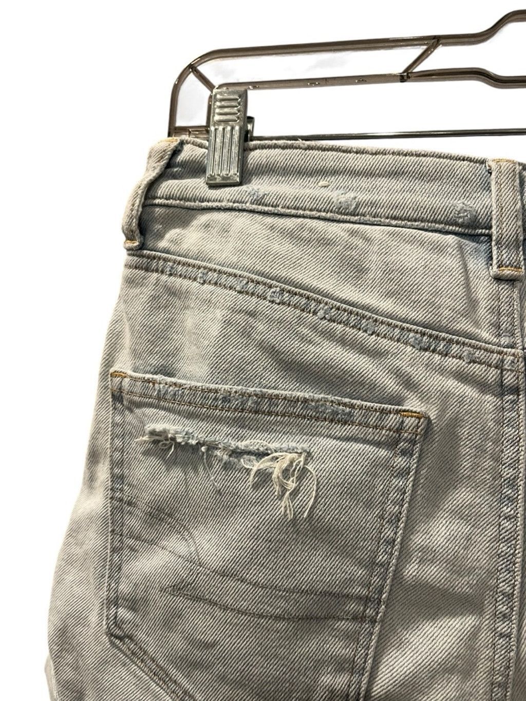 American Eagle Outfitters American Eagle Women's Size 6 Blue Distressed Denim Shorts Size 28" / US 6 / IT 42 - 7 Thumbnail