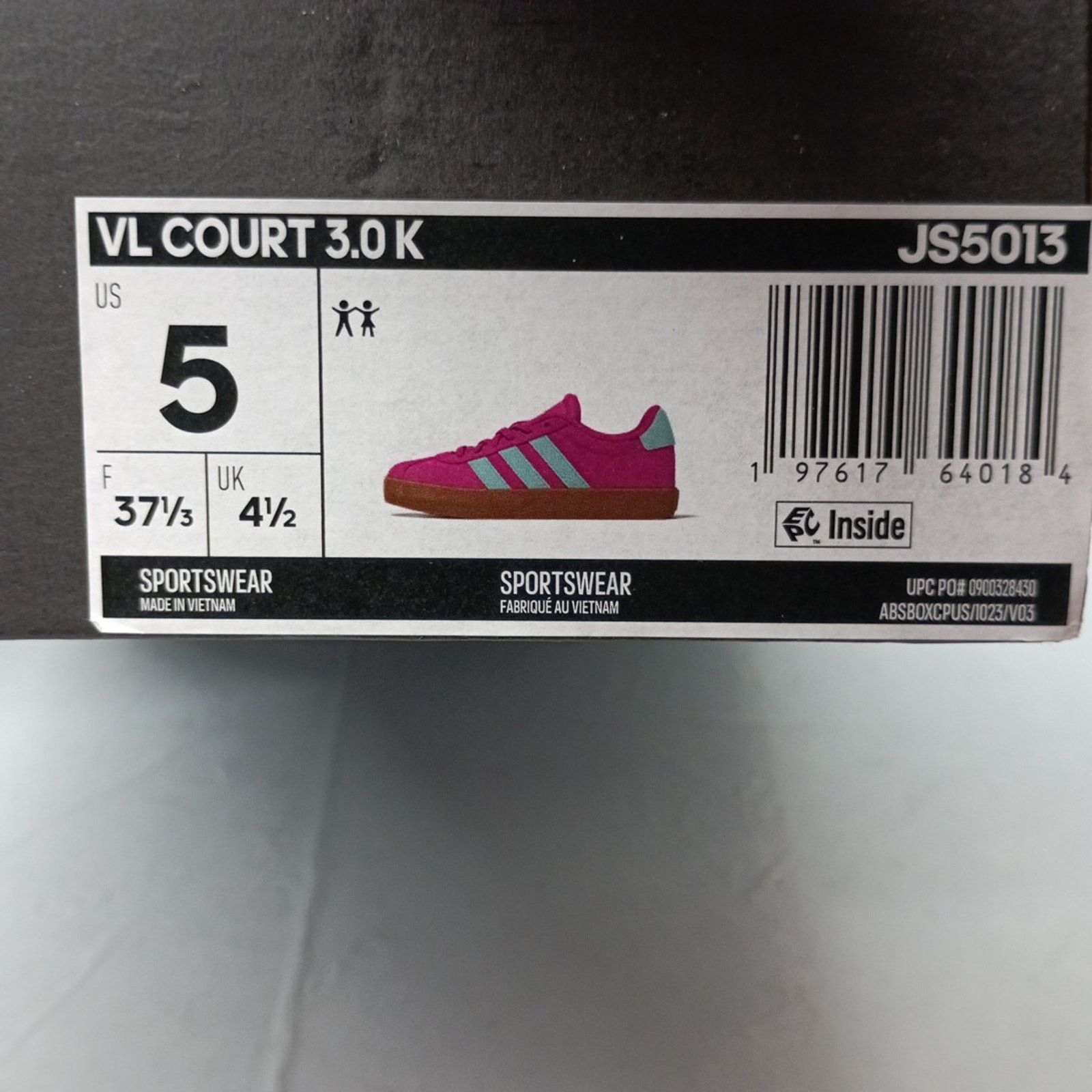 Adidas Adidas Kids' VL Court 3.0K Size 5Y Women's 6.5 Shock Pink Size US 6.5 / IT 36.5 - 8 Thumbnail