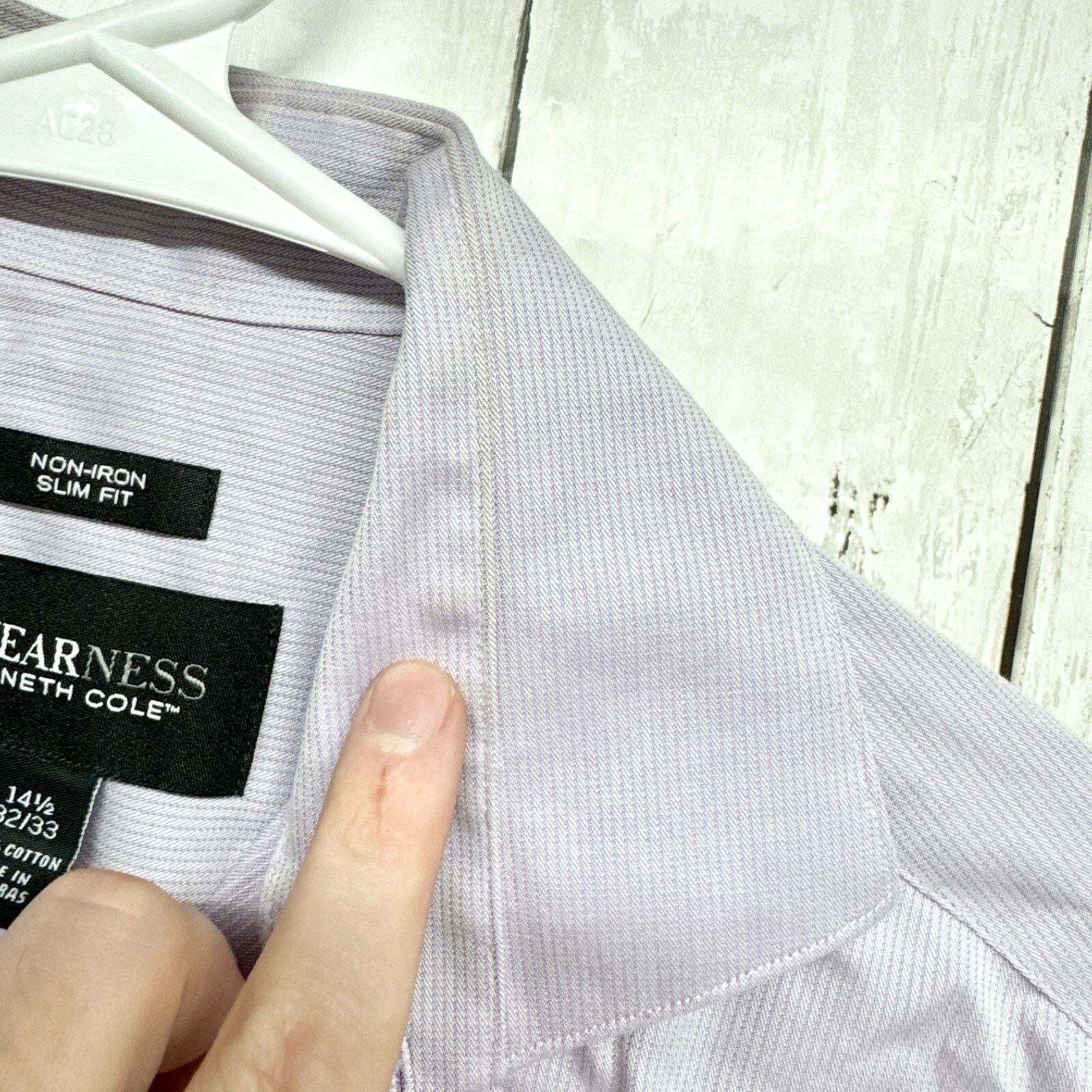 Kenneth Cole Kenneth Cole AWearNess Shirt 14 1/2 32/33 Long Sleeve Slim Size US S / EU 44-46 / 1 - 3 Thumbnail