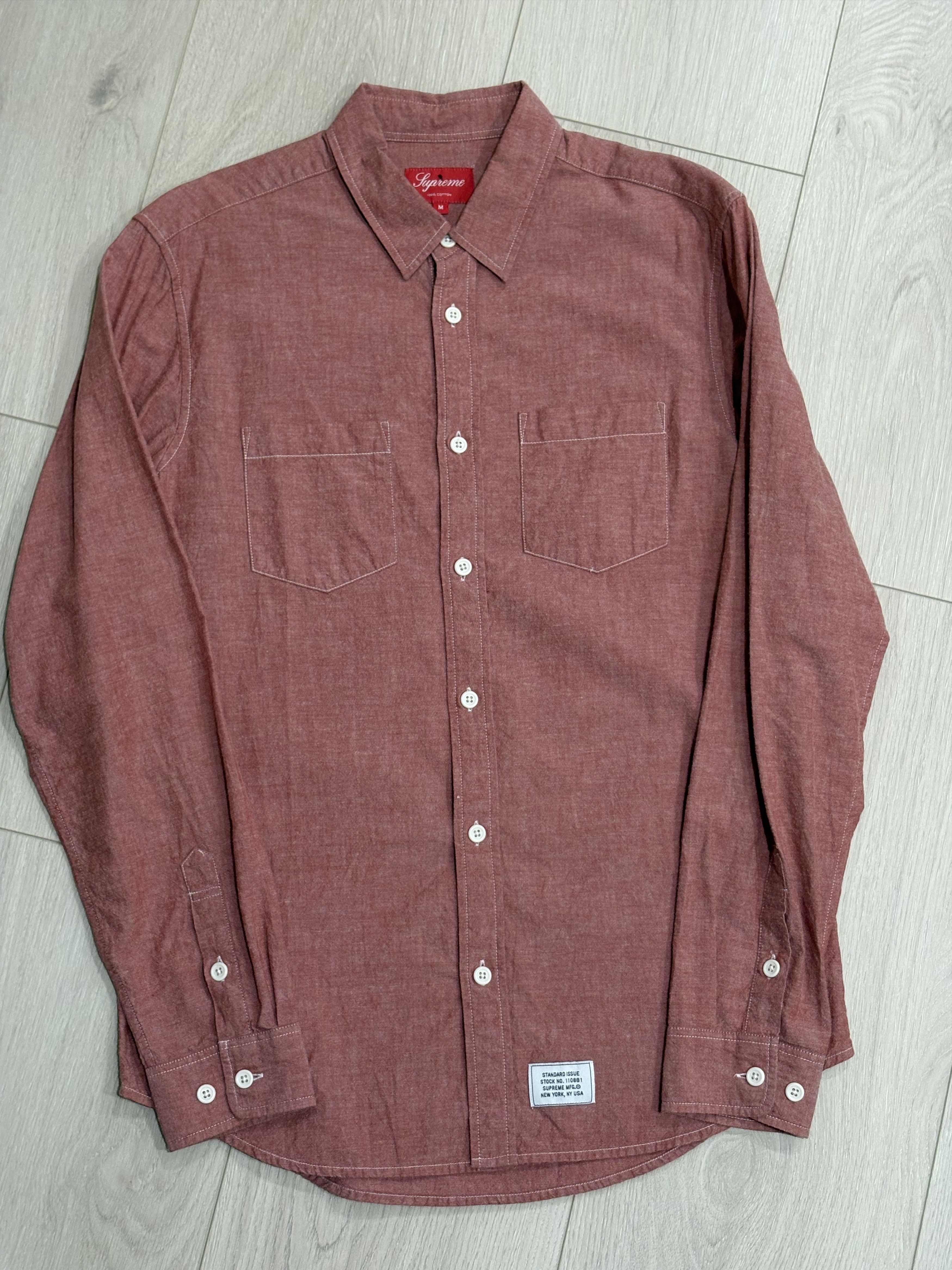 Supreme Two Pocket Chambray Shirt FW 2011 Size US M / EU 48-50 / 2 - 1 Thumbnail
