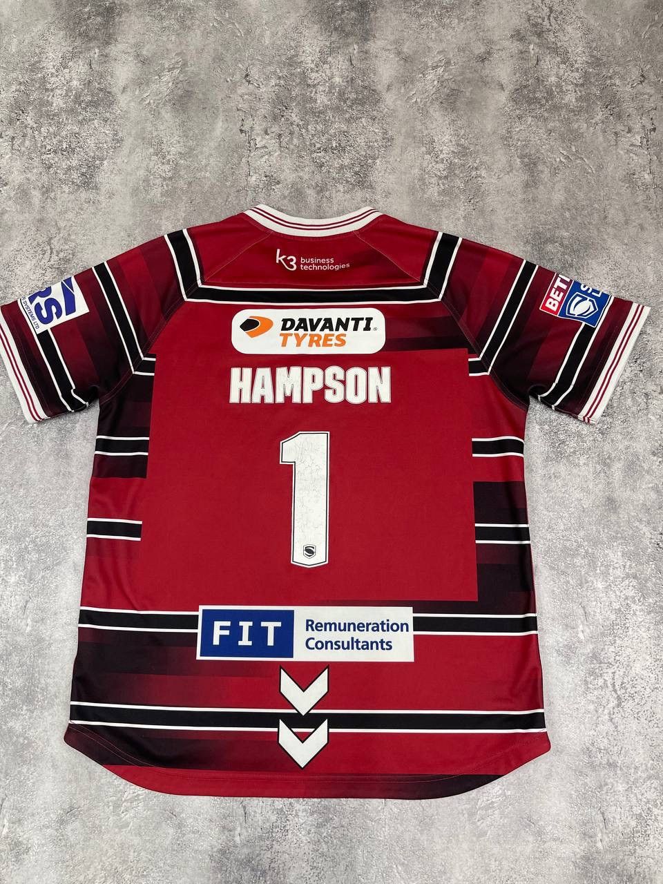 Hummel Hummel Wigan Warriors Men Rugby Jersey Red Black 2023 Size US L / EU 52-54 / 3 - 5 Thumbnail