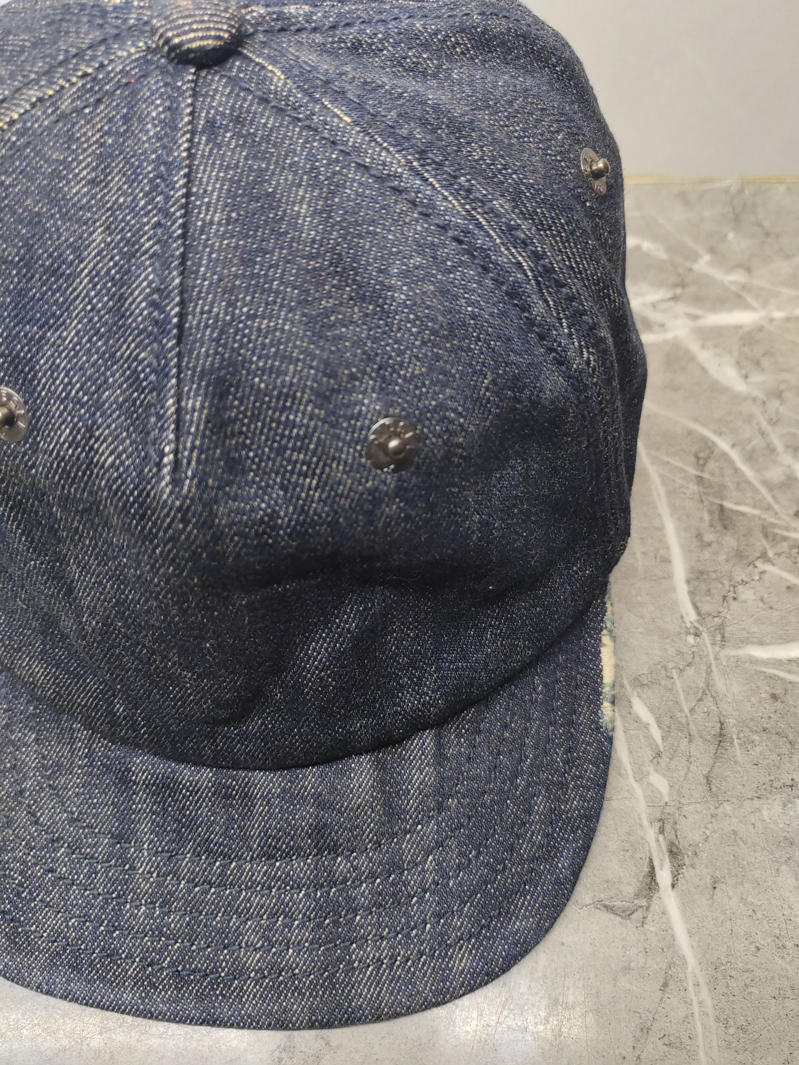 Diesel Vintage Diesel Denim Japanese Distressed Style Cap Hat Size ONE SIZE - 4 Thumbnail