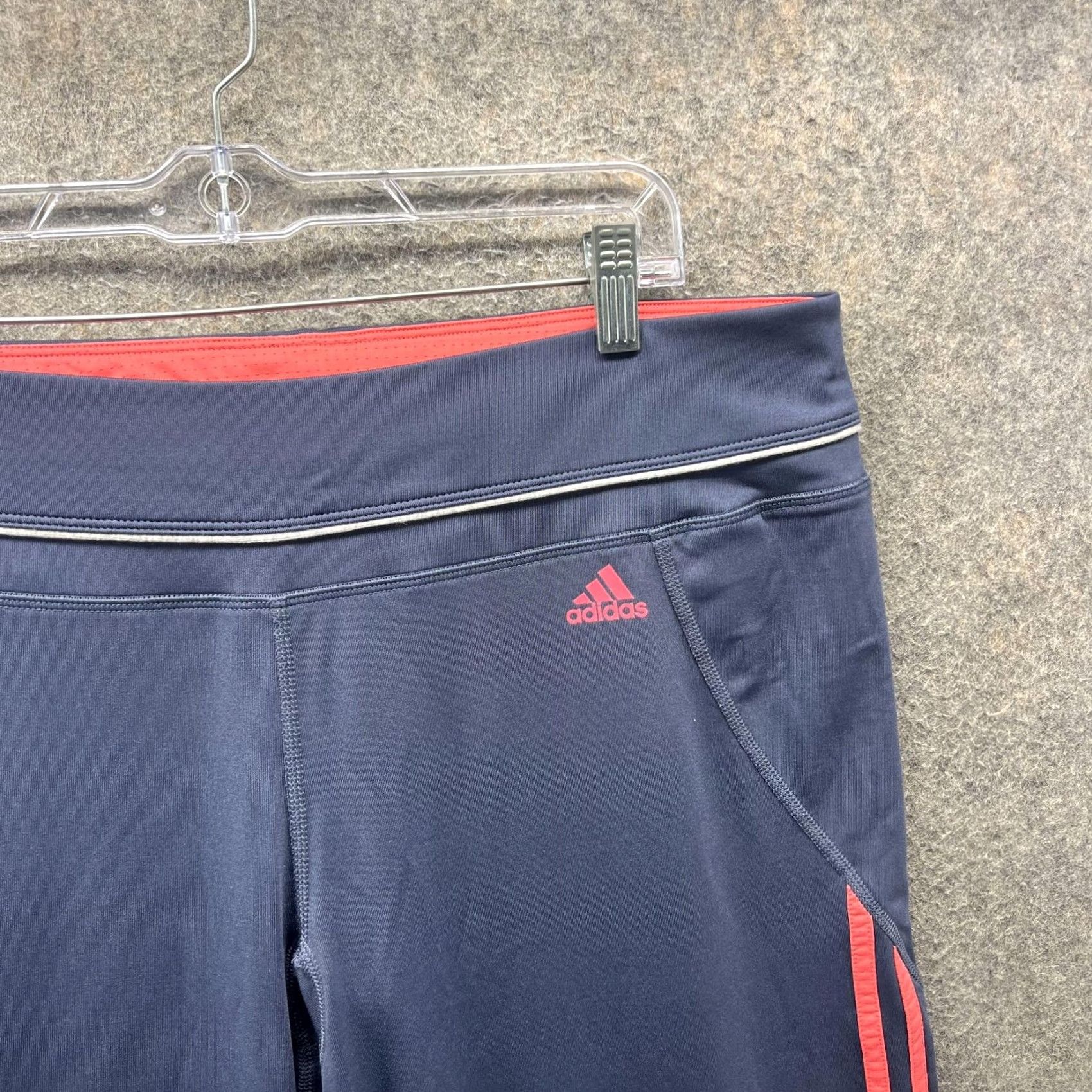 Adidas Adidas Pants Womens XL Navy Pink Climalite Track Running & Jogging Plain Zebra? Size 40" / US 18 - 6 Thumbnail