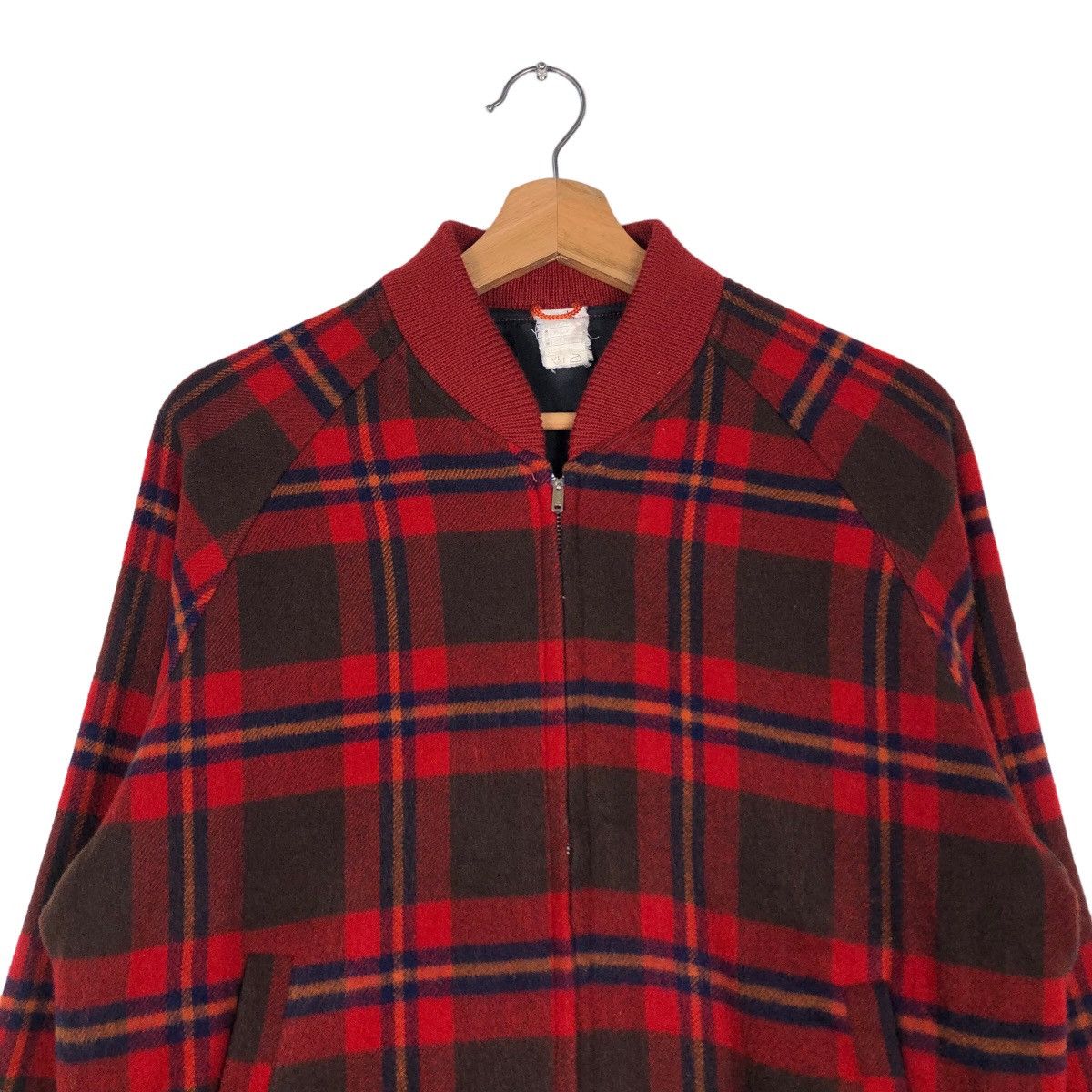 Japanese Brand 🔥Punk Design Tartan Check Bomber Jacket Wool Issey Miyake Size US L / EU 52-54 / 3 - 3 Thumbnail