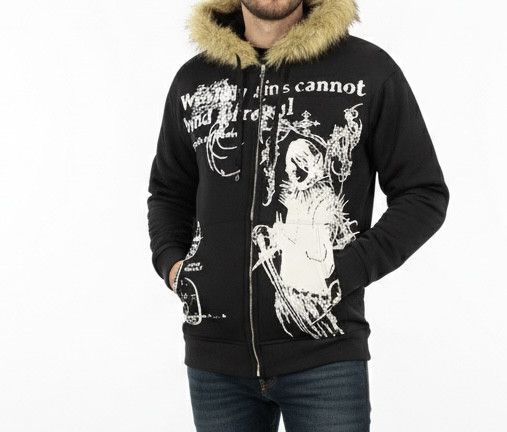 Other Fashion Punk Y2K Goth Grunge Sword Prince Fur Hoodies Size US S / EU 44-46 / 1 - 3 Thumbnail