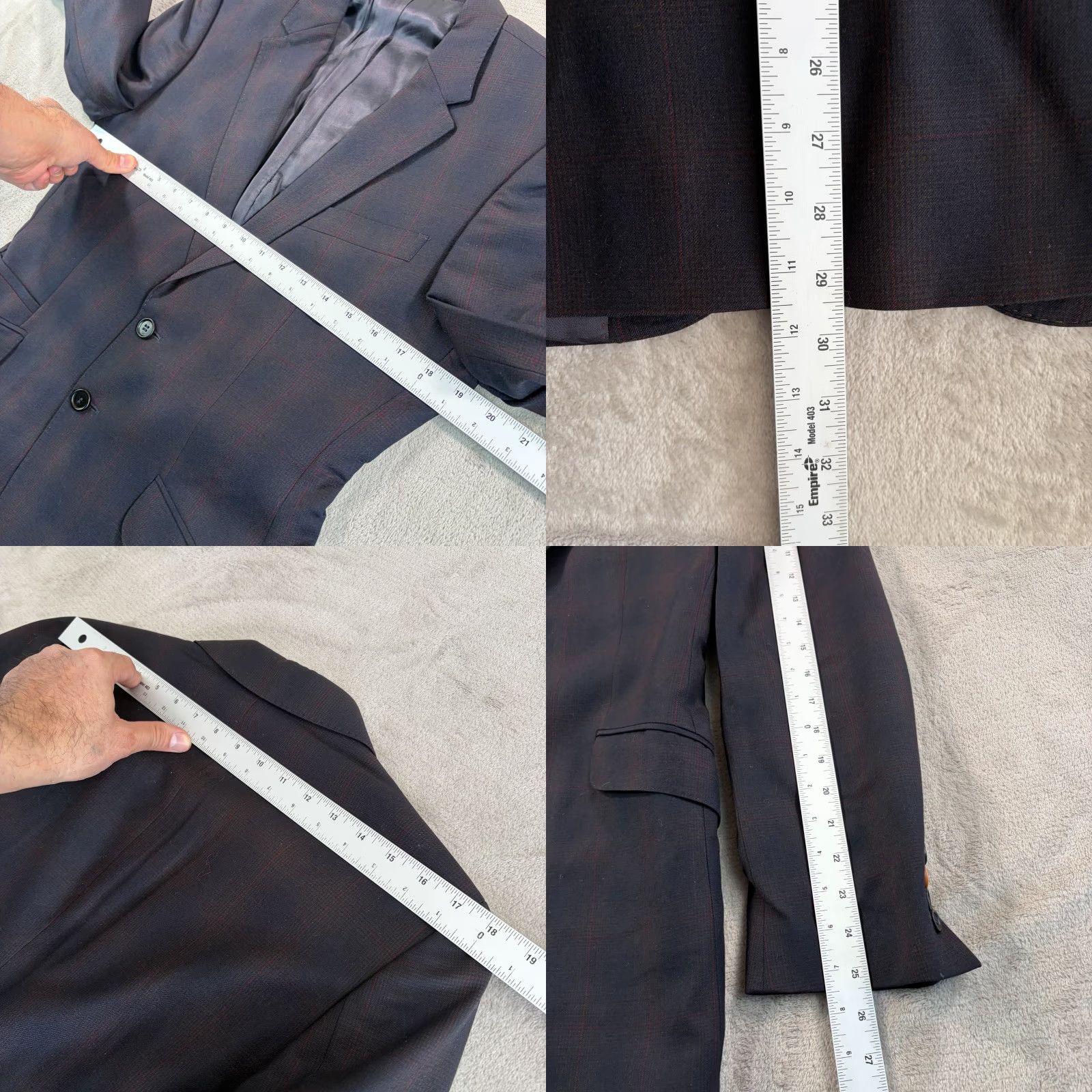 Paul Smith Paul Smith Blazer Jacket Navy Multi Plaid Wool 38 Regular Men Viscose/Wool Dress Coat Blazer Suit Coat Designer Size 38R - 9 Thumbnail