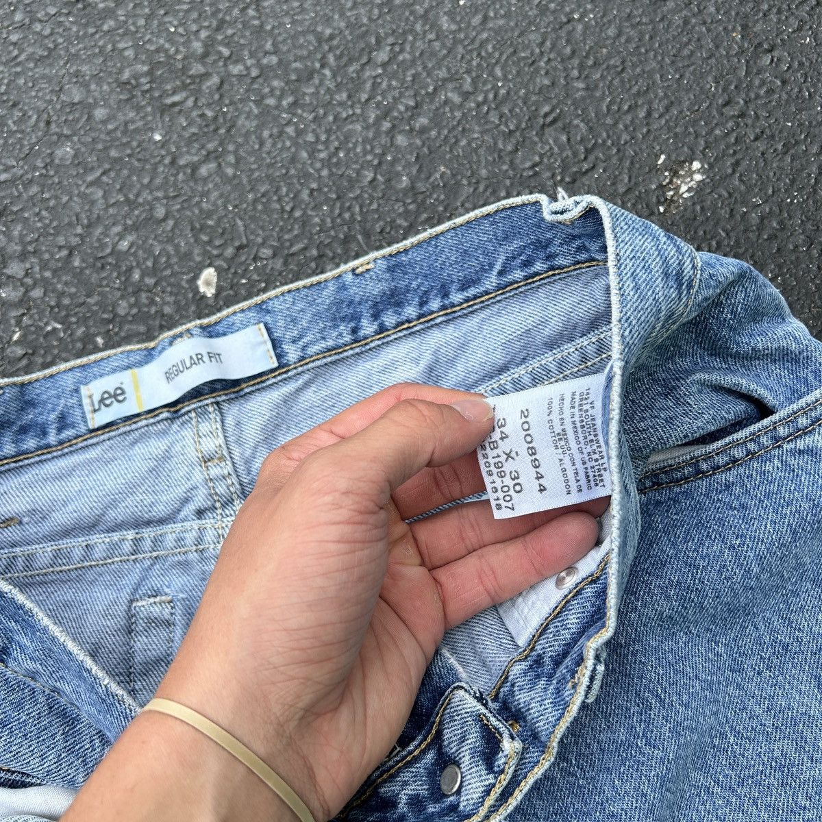 Carhartt Vintage faded light blue washed Lee jeans workwear Size US 32 / EU 48 - 4 Thumbnail