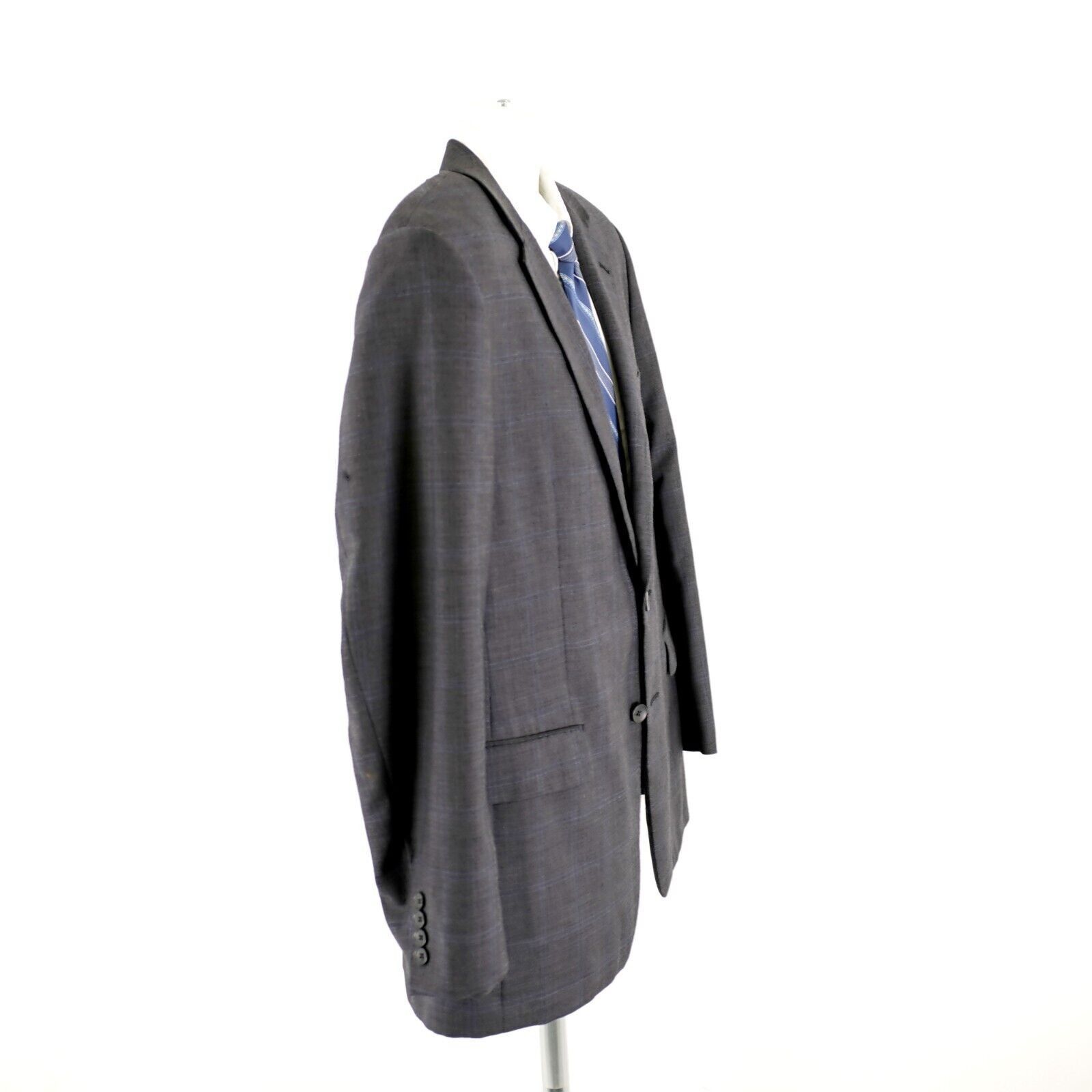 Nautica DAMAGED Nautica Wool Gray Glen Plaid W/ Blue Windowpane 2 Bu Size 42R - 9 Thumbnail