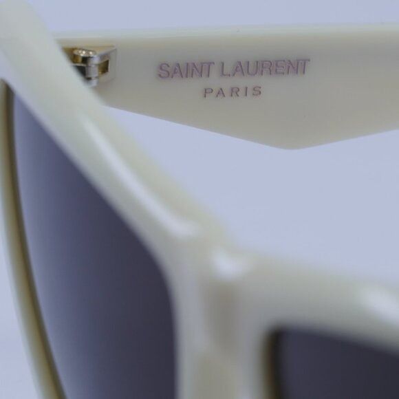 Saint Laurent Paris Saint Laurent SL M103 007 Sunglasses Ivory Cat Eye Frame, Bl Size ONE SIZE - 8 Thumbnail