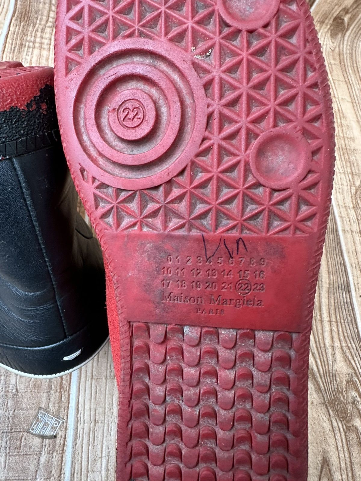 Maison Margiela 👀Maison Margiela Red Leather Suede Futures Hightops Size US 9 / EU 42 - 25 Thumbnail