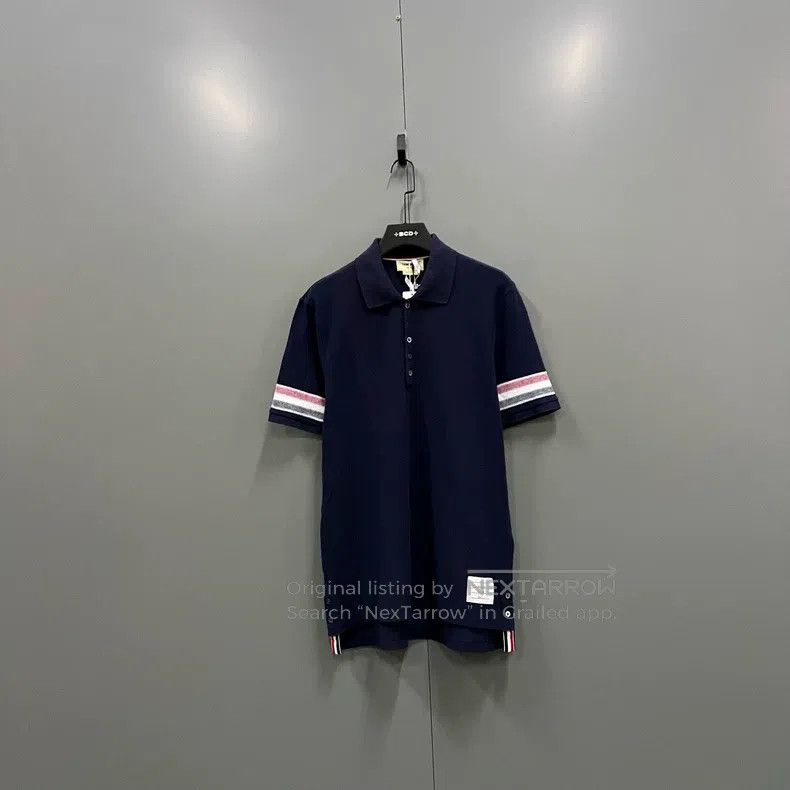 Thom Browne Thom Browne Polo shirt with striped label Size US XL / EU 56 / 4 - 1 Thumbnail