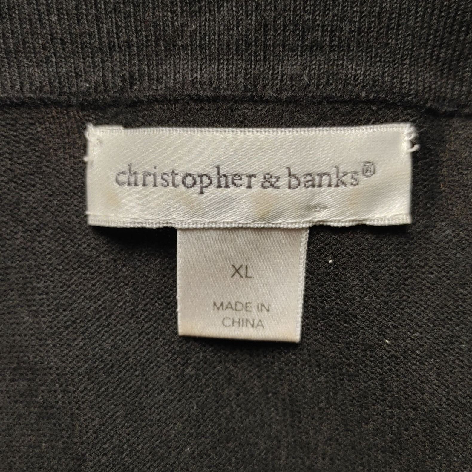 Other Christopher & Banks Women's Black Open Front Knit Cardigan X Size XL / US 12-14 / IT 48-50 - 3 Thumbnail
