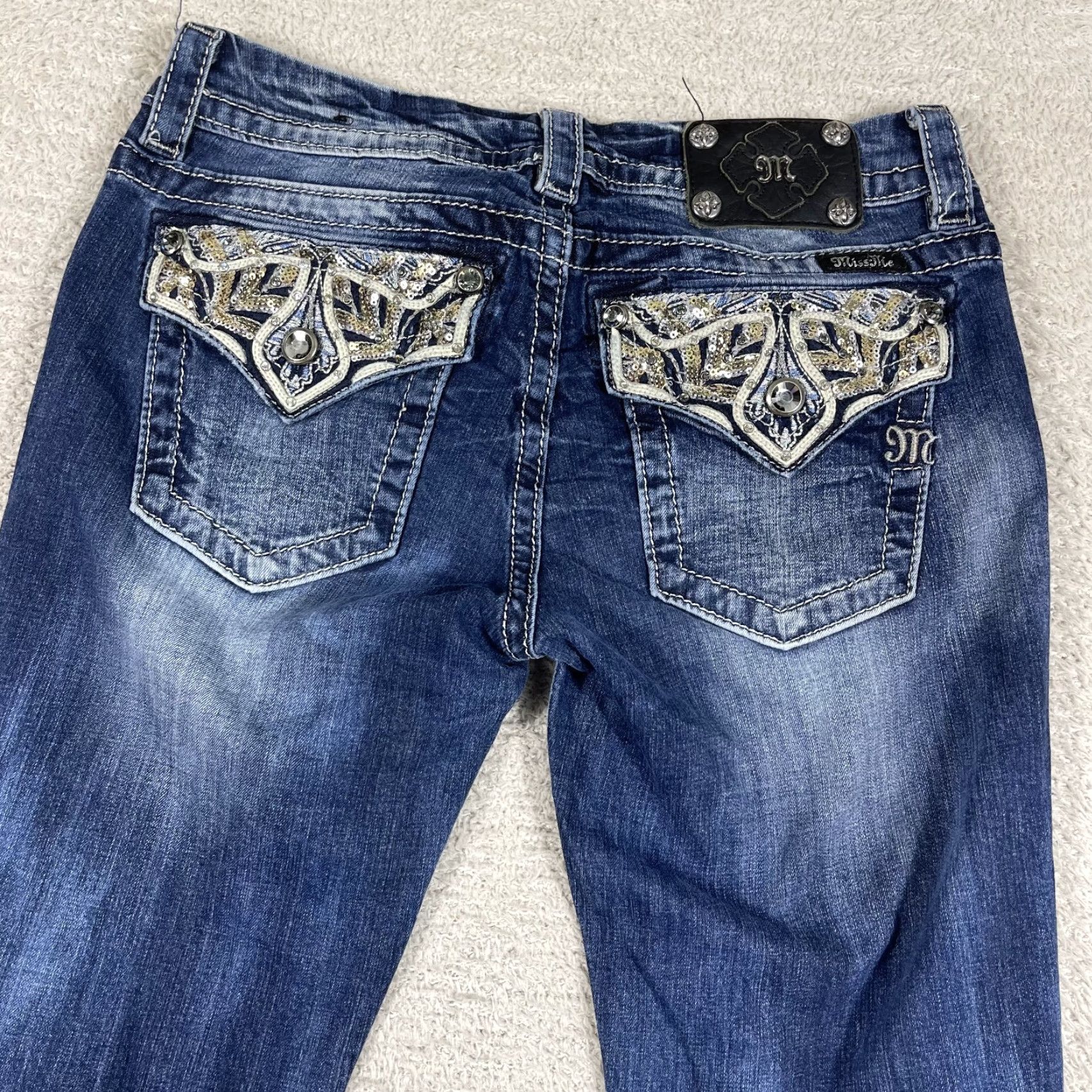 Vintage Judy Blue Mid Rise Easy Skinny Jeans Womens 27x33 Blue Grunge Y2K Faded Stretch Grunge Jeans Size 27" / US 4 / IT 40 - 2 Thumbnail