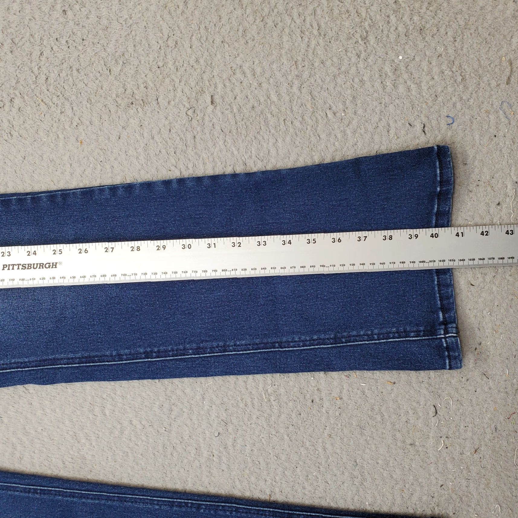 Denime DG2 Faded Whiskered Bootcut Jeans Womens Size 10 Blue Denim Medium Wash Stretch Jeans Women Size 32" / US 10 / IT 46 - 3 Thumbnail