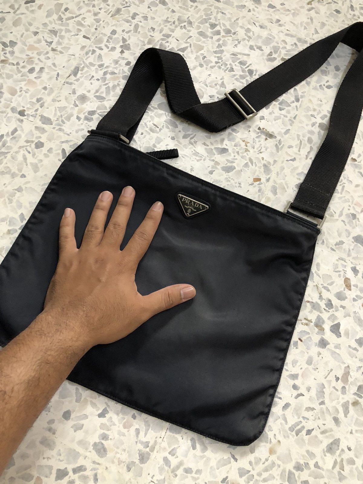 Prada Authentic❗️Vintage 90s Prada Nylon Sling Bag Size ONE SIZE - 6 Thumbnail