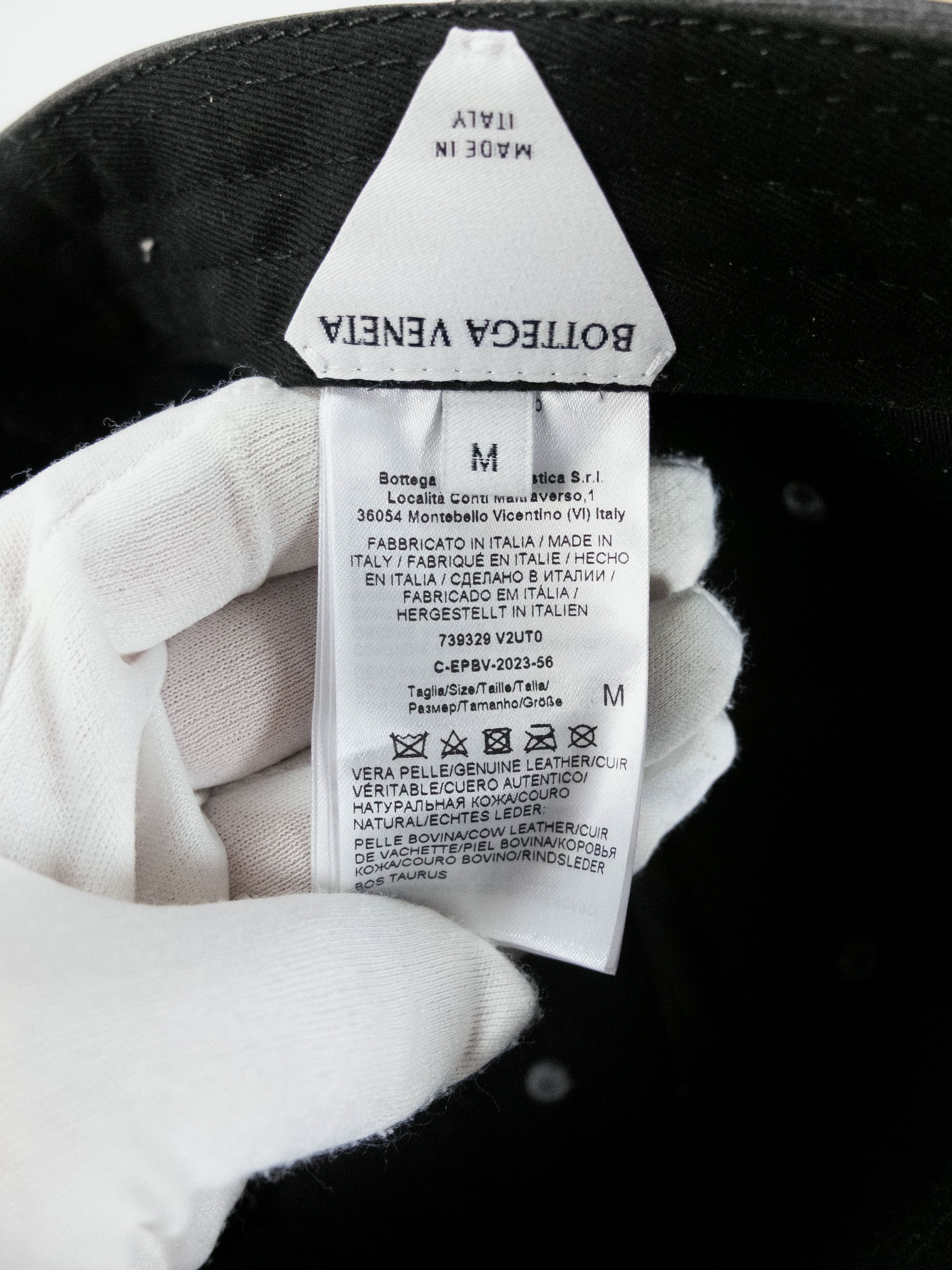 Bottega Veneta BOTTEGA VENETA gray jersey print nubuck leather baseball cap Size ONE SIZE - 10 Thumbnail