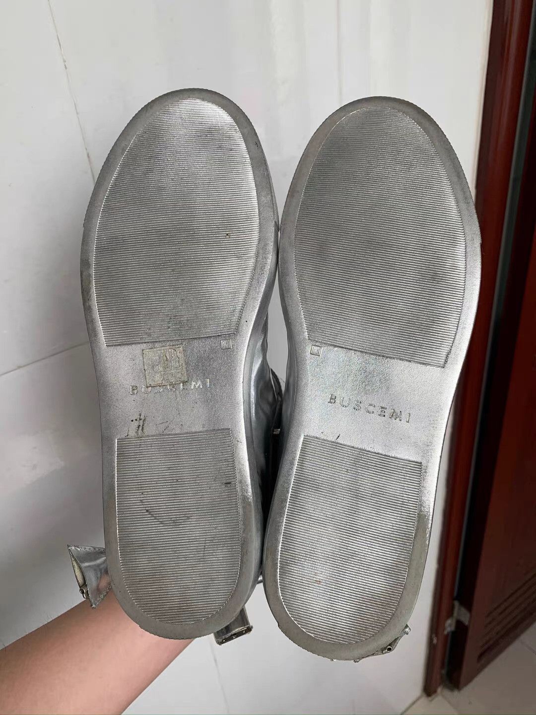 Buscemi BUSCEMI Silver Metal Lock Sneakers Size US 9 / EU 42 - 6 Thumbnail