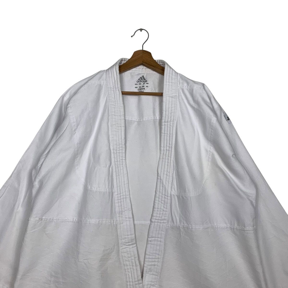 Adidas ADIDAS Three Stripe White Martial Arts Gi Jacket #2692-C120 Size US M / EU 48-50 / 2 - 2 Thumbnail