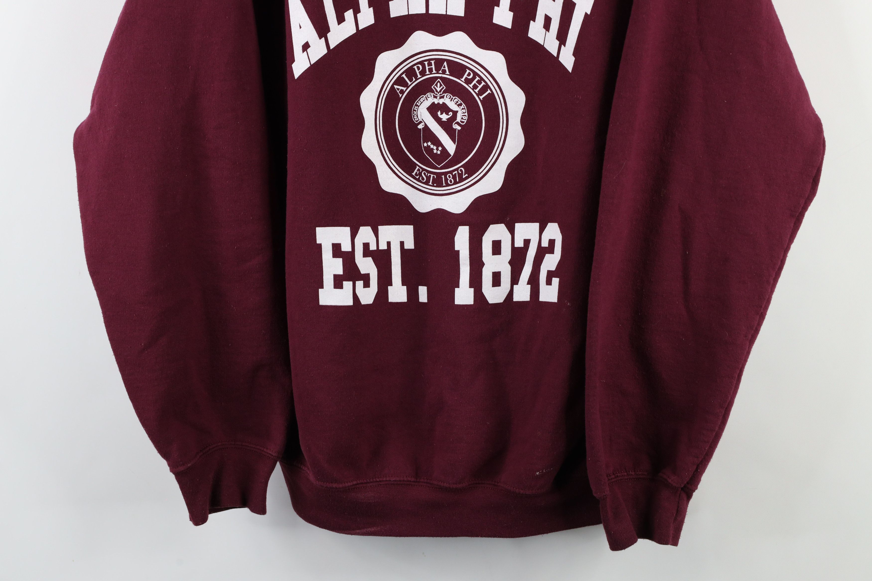 Vintage Vintage Spell Out Alpha Phi Sorority Sweatshirt Purple Size L / US 10 / IT 46 - 3 Thumbnail