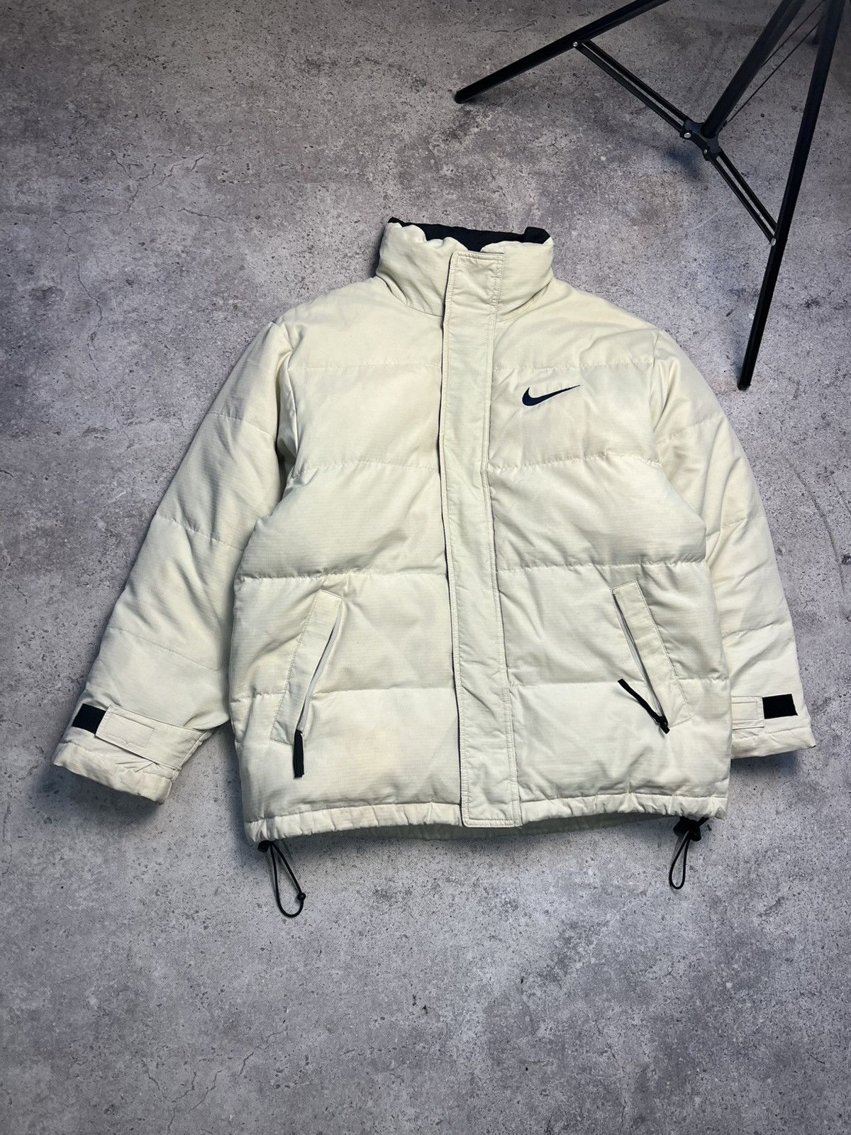 Nike Nike Vintage Puffer Jacket Ivory Travis 90s Swoosh Size US M / EU 48-50 / 2 - 11 Thumbnail