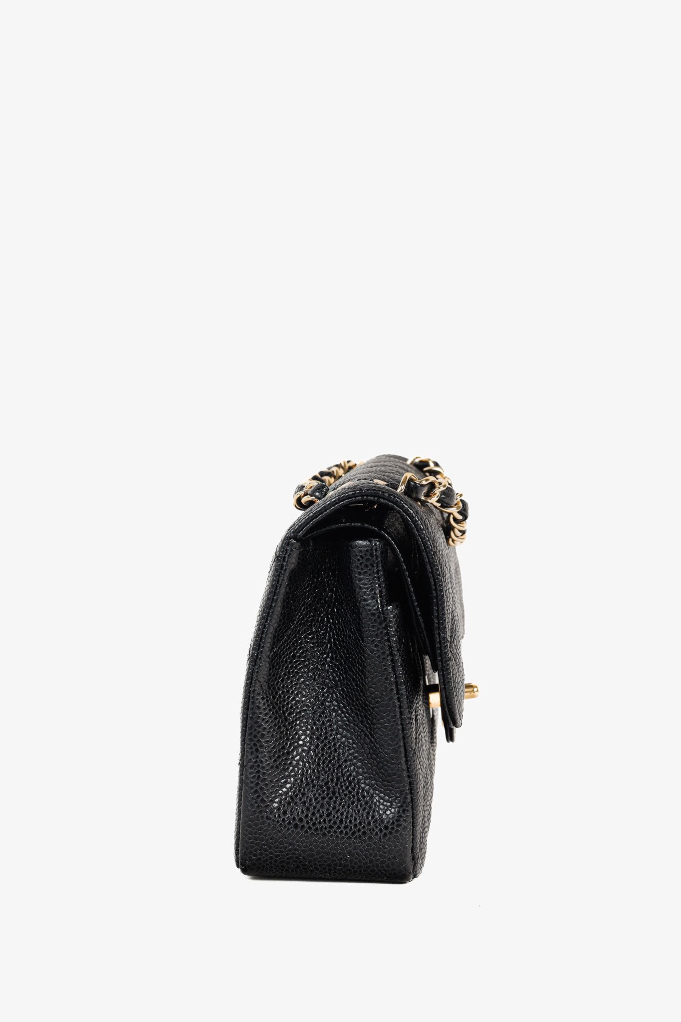 Chanel Chanel Small Black Caviar Classic Double Flap Bag Size ONE SIZE - 3 Thumbnail