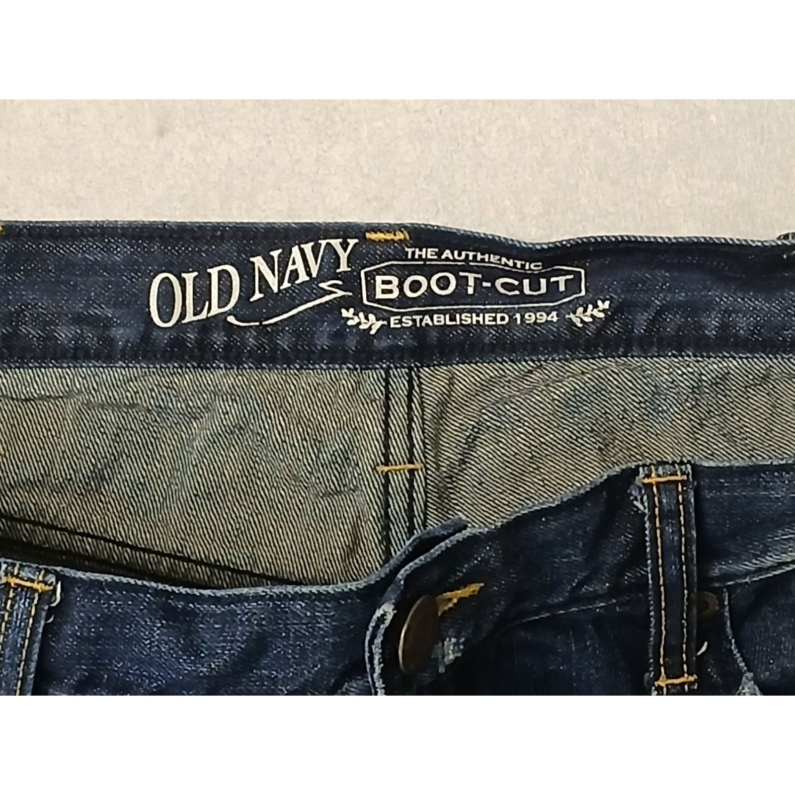 Old Navy Old Navy (38x30) Relaxed Fit Boot Cut Blue Jeans Size US 38 / EU 54 - 6 Thumbnail