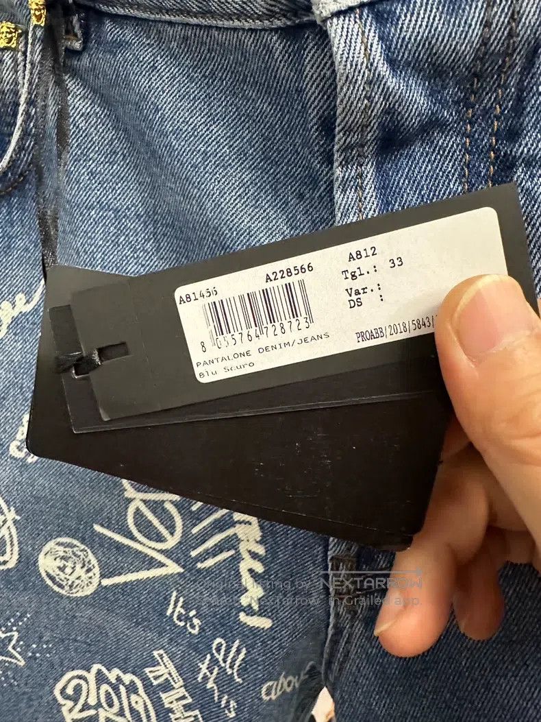 Versace Versace Graffiti jeans all over the print Size US 33 - 4 Thumbnail