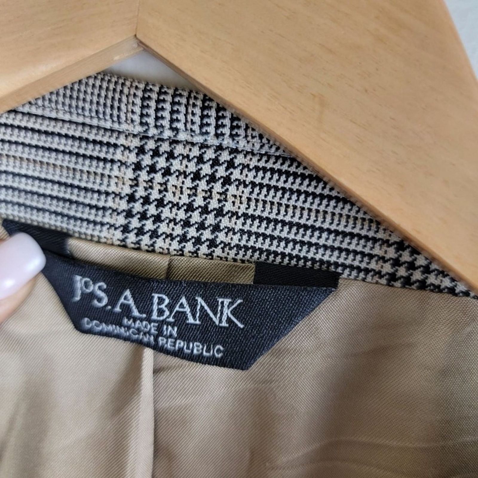Jos. A. Bank Jos. A Bank Mens Wool Plaid Suit Blazer Sportcoat size 44L Size 44L - 11 Thumbnail