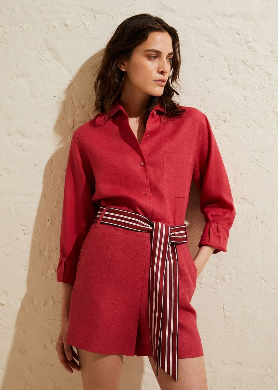 Loro Piana o1srvl11e0524 Shirt in Red Size XL / US 12-14 / IT 48-50 - 2 Thumbnail
