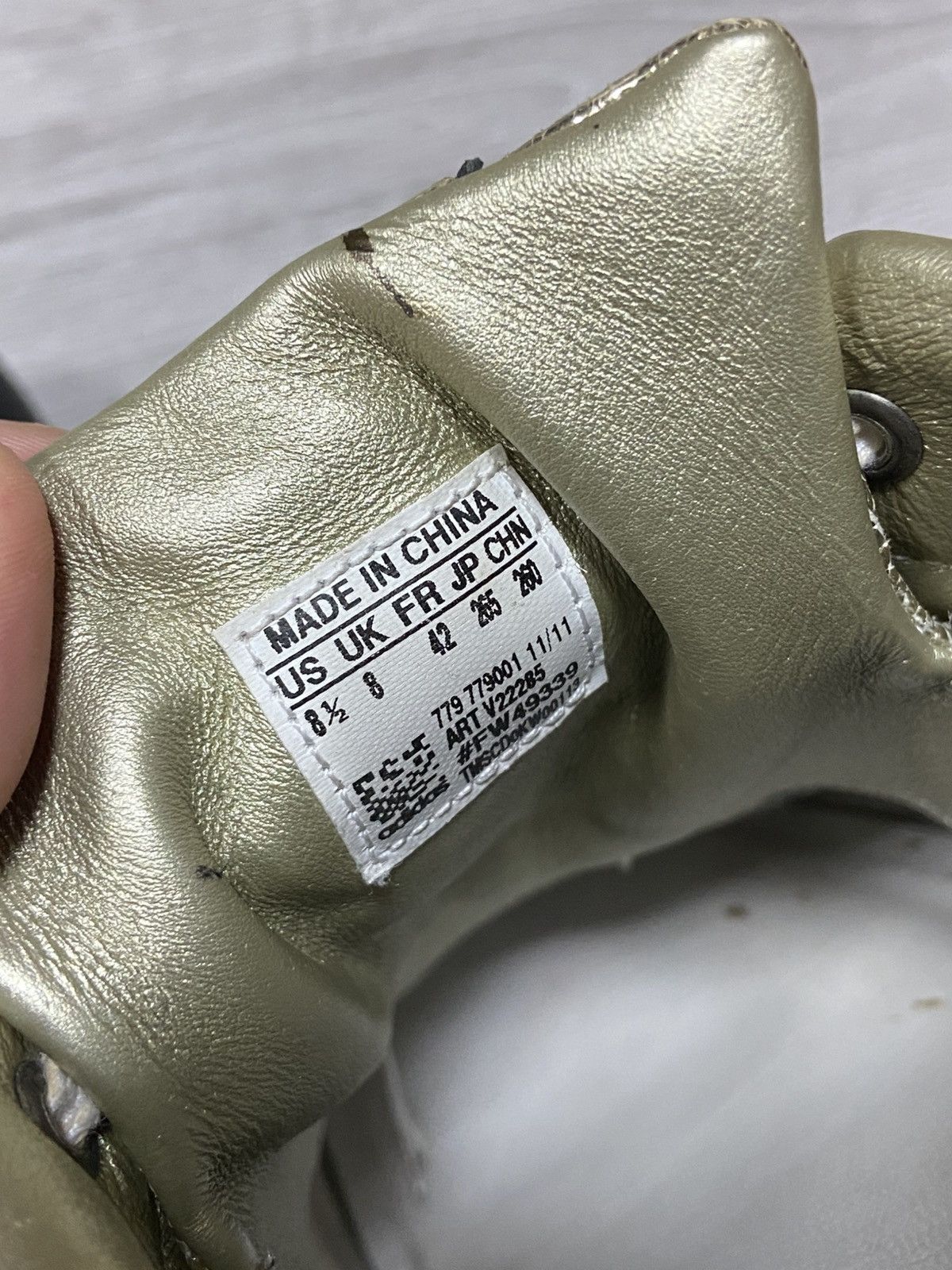 Adidas Y-3 Yohji vintage leather gold boxers trainers sneakers Size US 8.5 / EU 41-42 - 15 Thumbnail